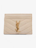 Saint Laurent Card Case Dusty Grey Lambskin Leather