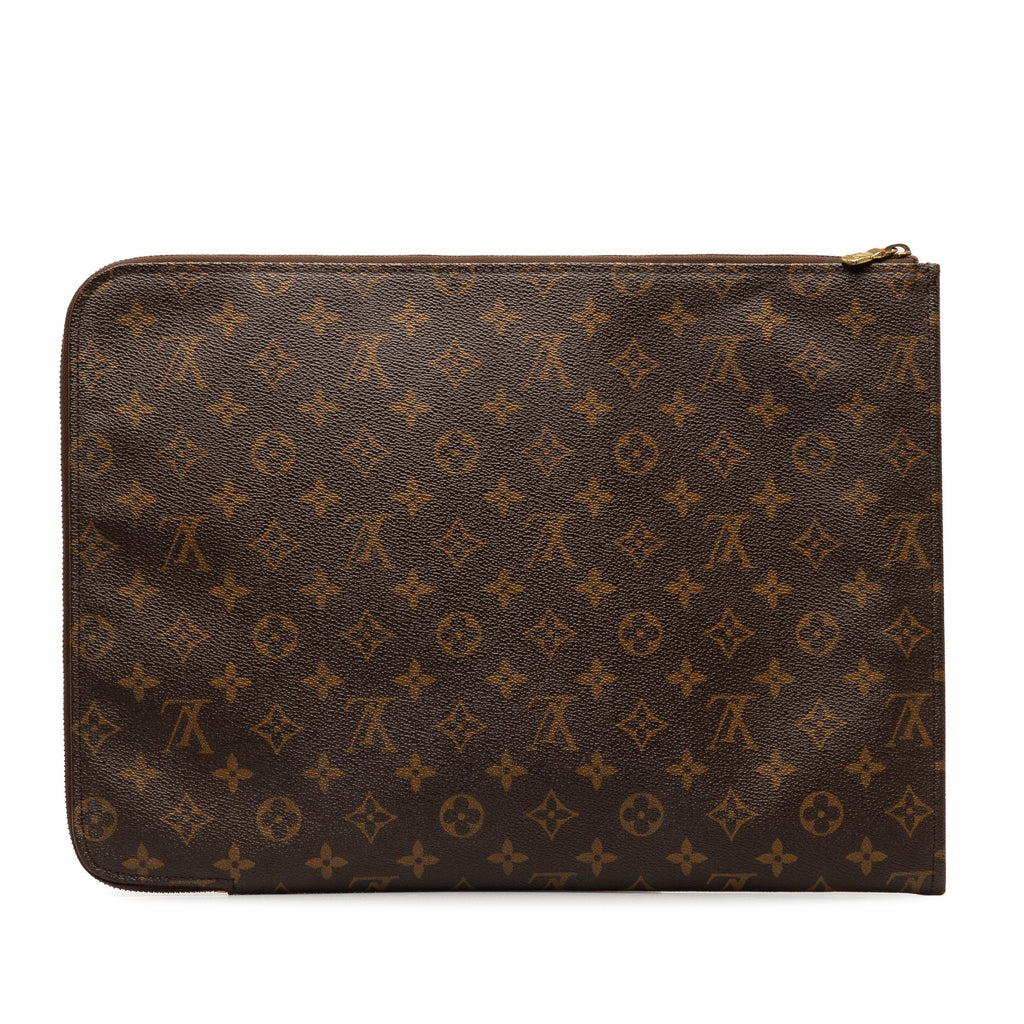 Brown Louis Vuitton Monogram Poche Documents Portfolio Business Bag
