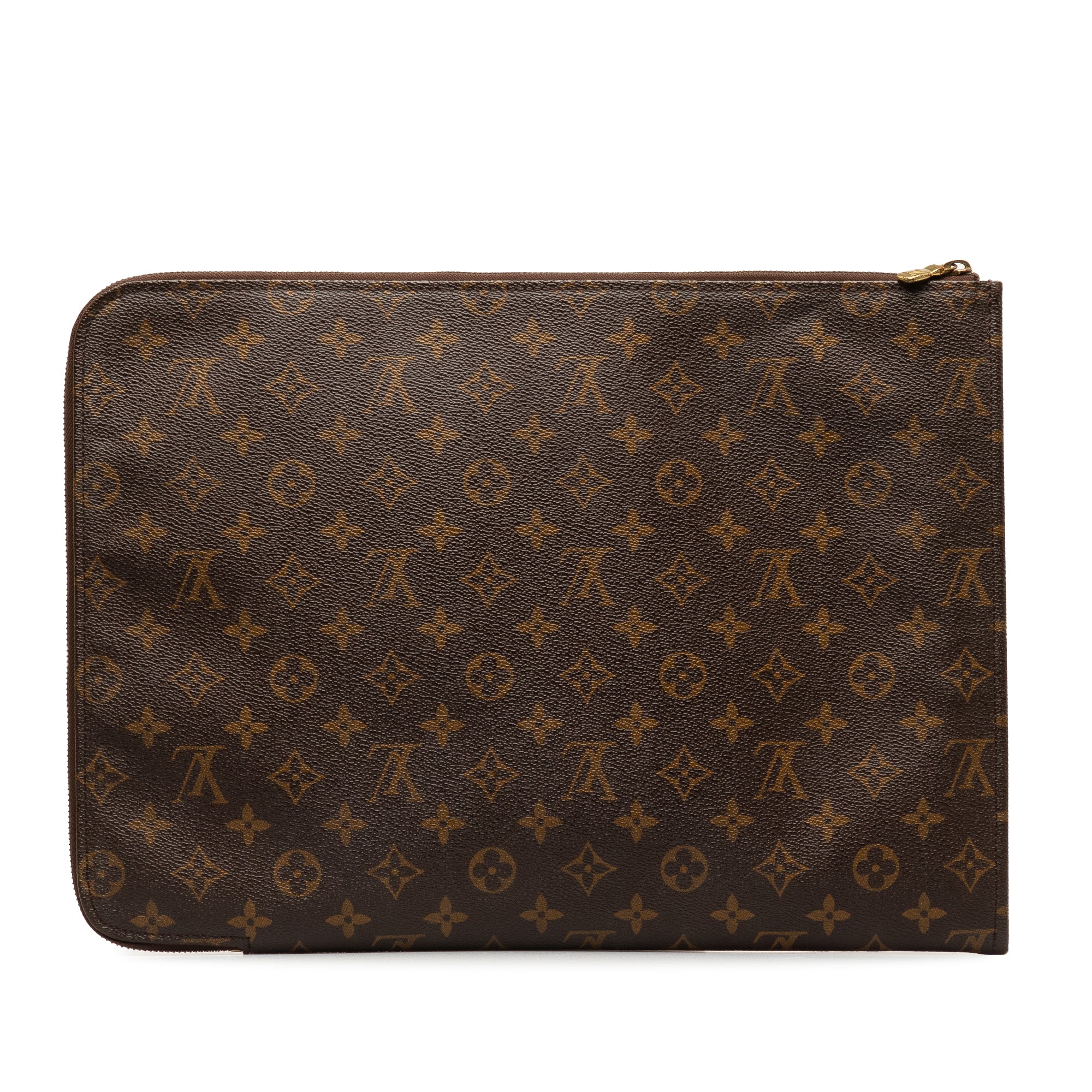 Brown Louis Vuitton Monogram Poche Documents Portfolio Business Bag