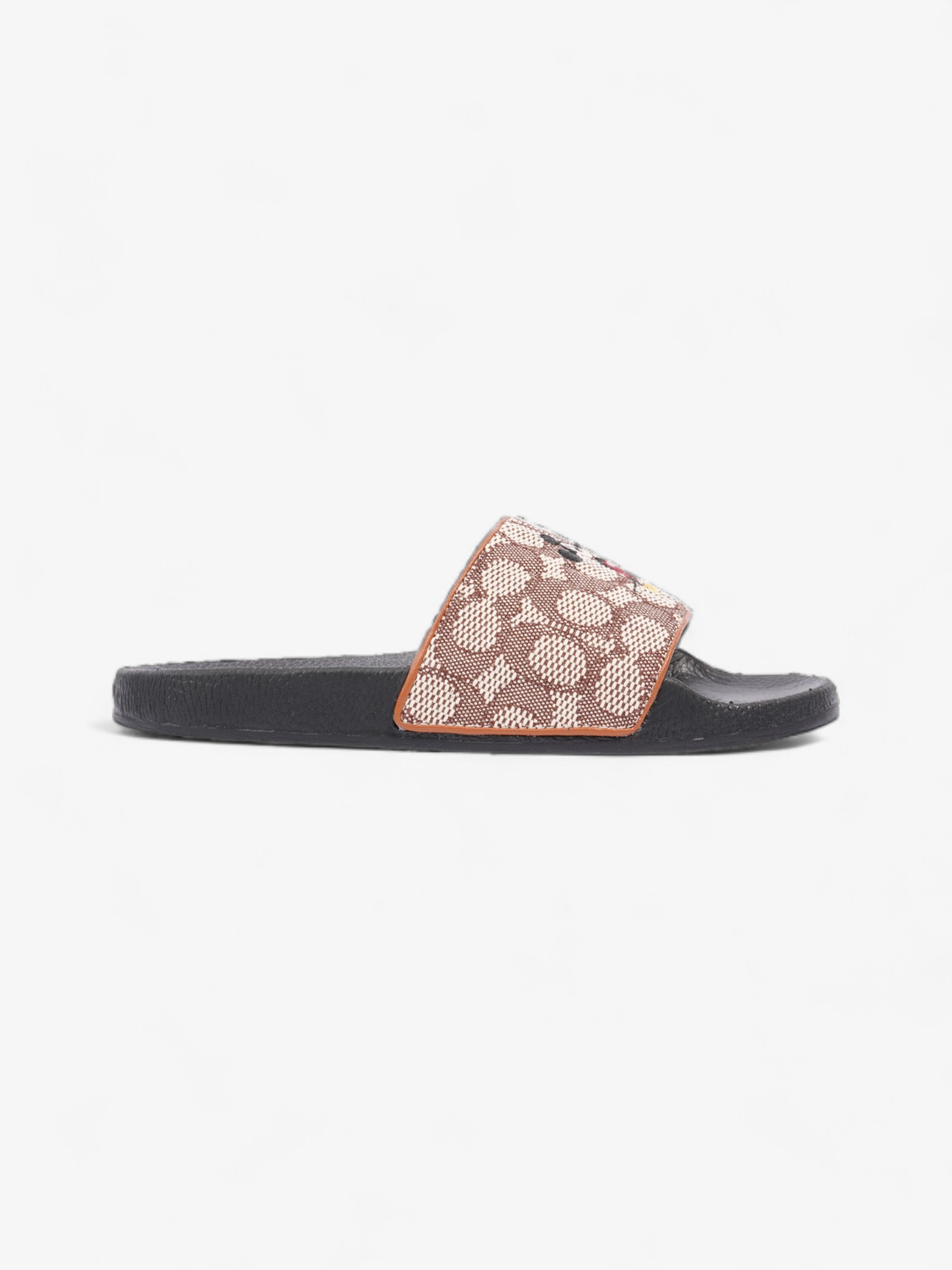 Coach Disney X Coach Sig Jacq Slide Cream / Brown / Black Cotton EU 39.5 UK 6.5