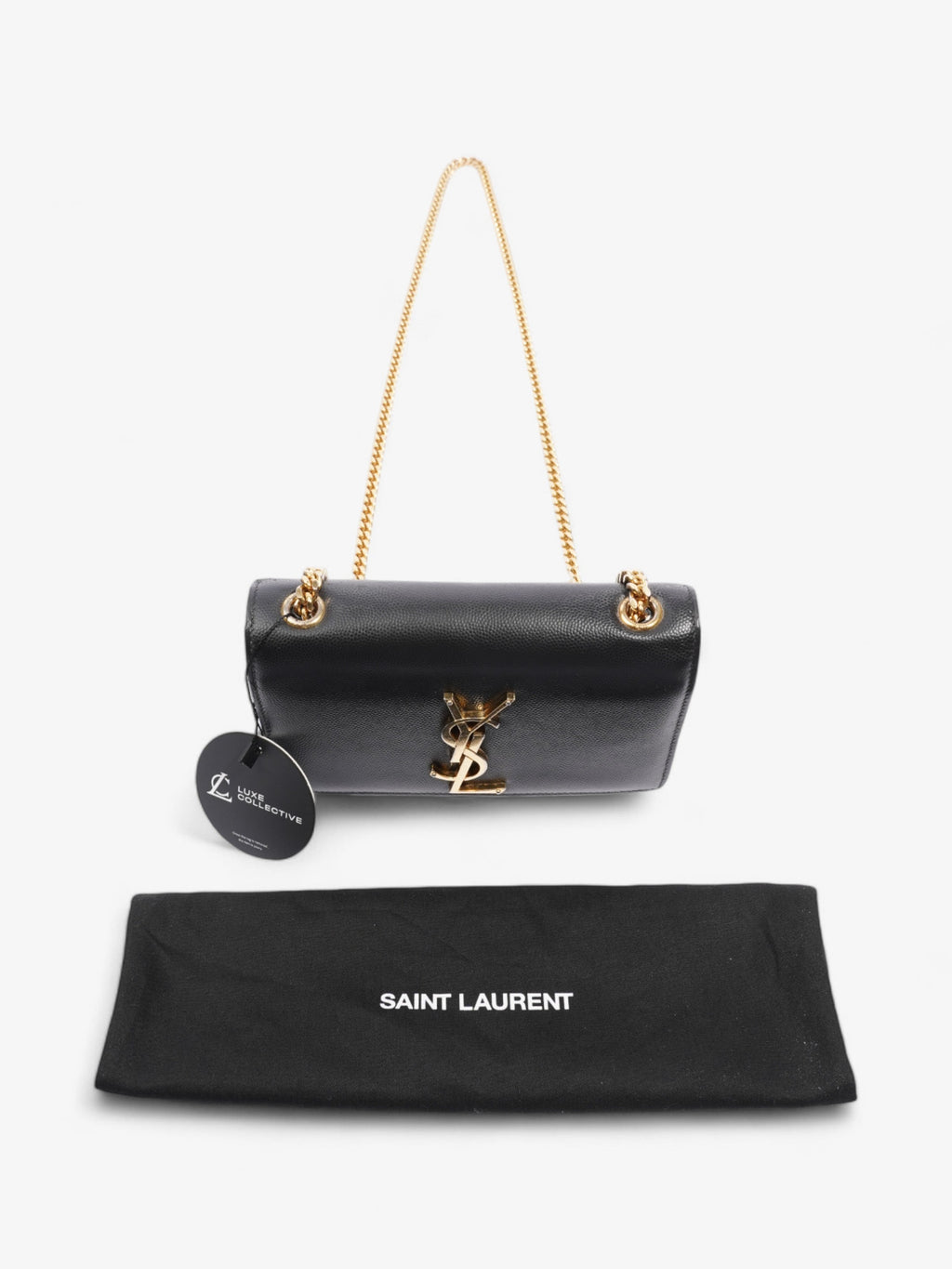 Saint Laurent Kate Black Grained Leather Small
