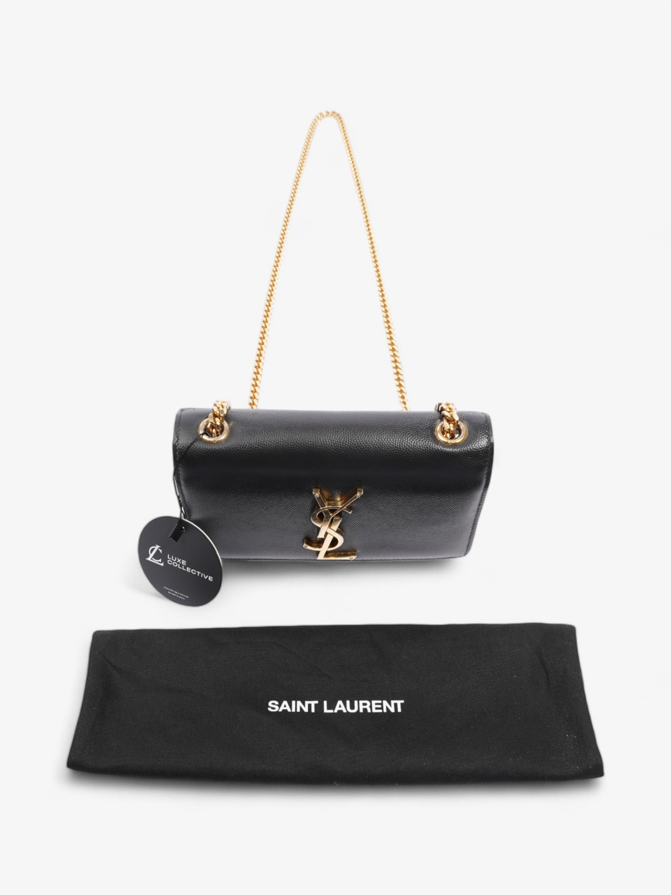 Saint Laurent Kate Black Grained Leather Small