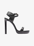 Saint Laurent Ankle Strap Heels 120 Black Leather EU 39 UK 6