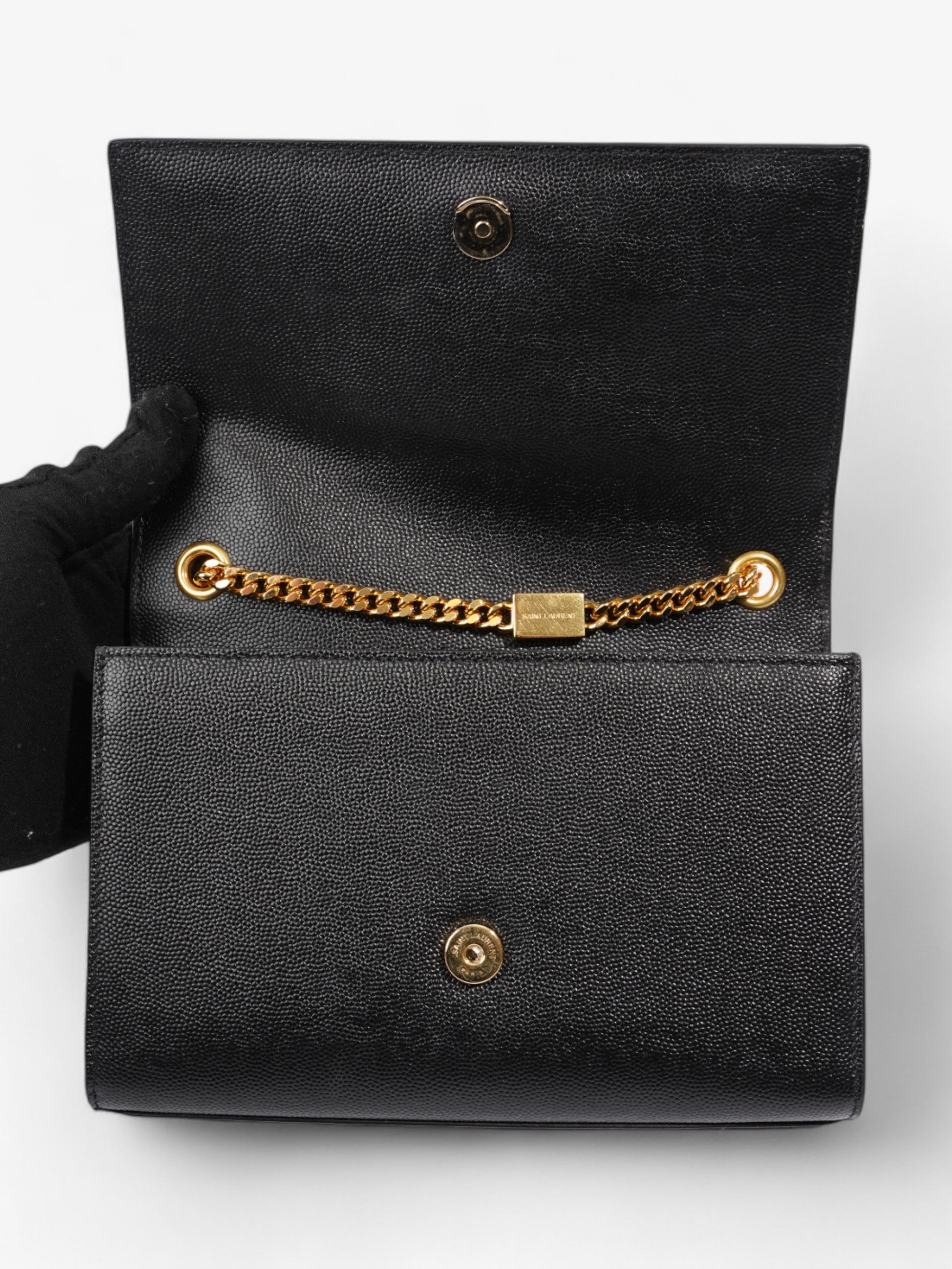 Saint Laurent Kate Black Calfskin Leather Small