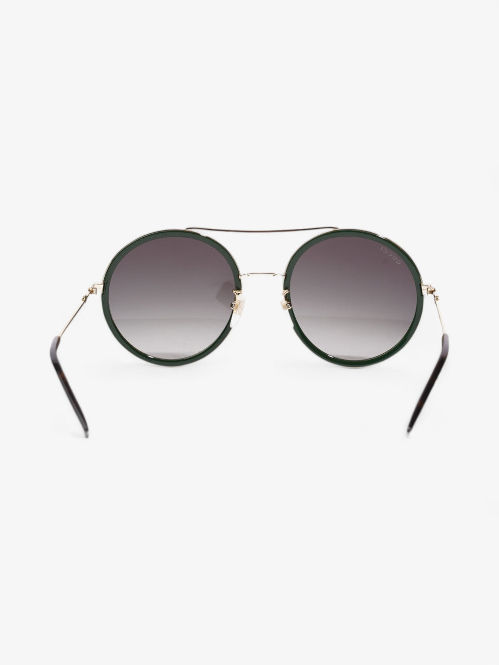 Gucci Round Sunglasses Green / Red Base Metal 140mm