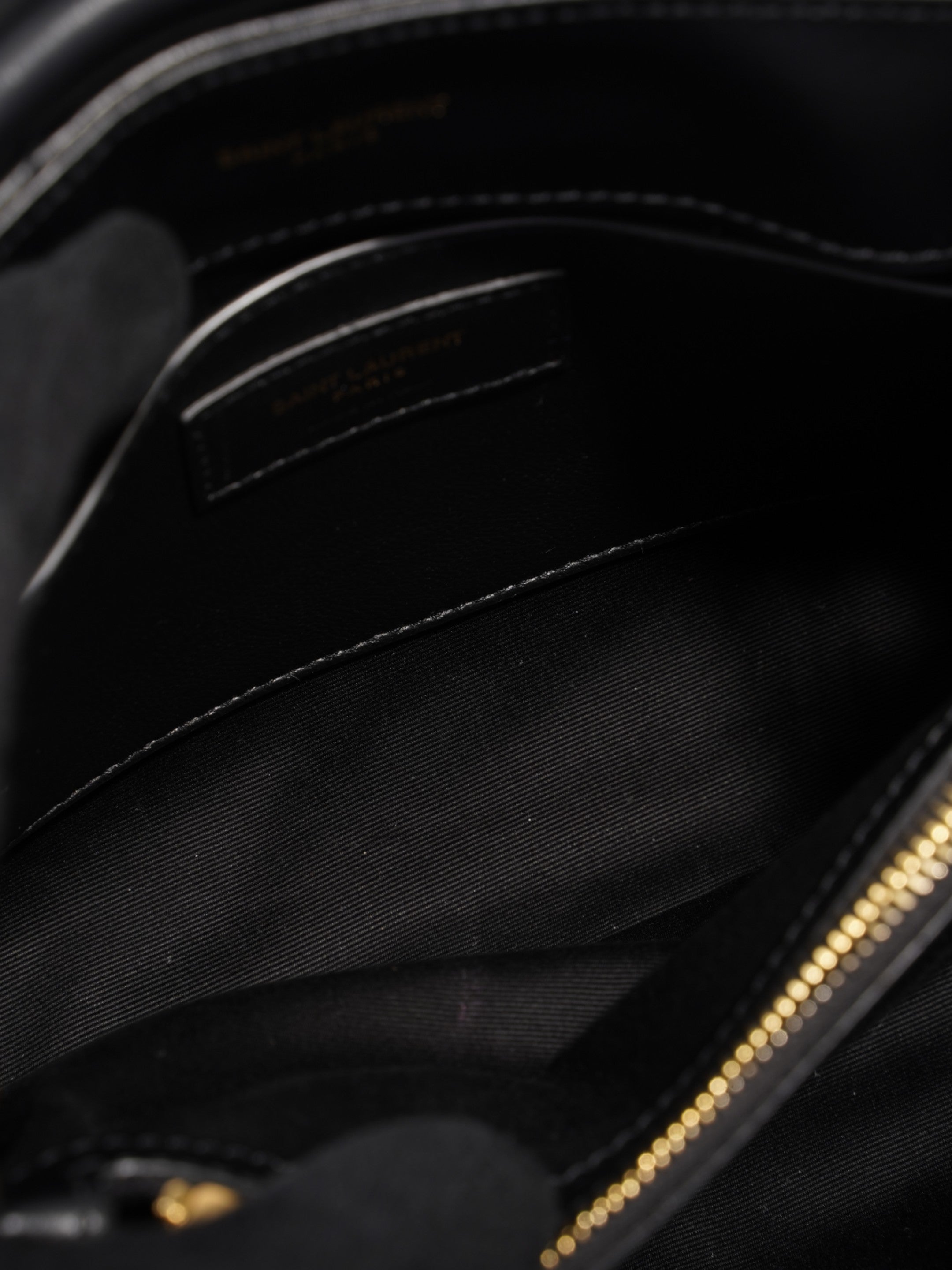 Saint Laurent Lou Lou Black Matelasse Leather Small