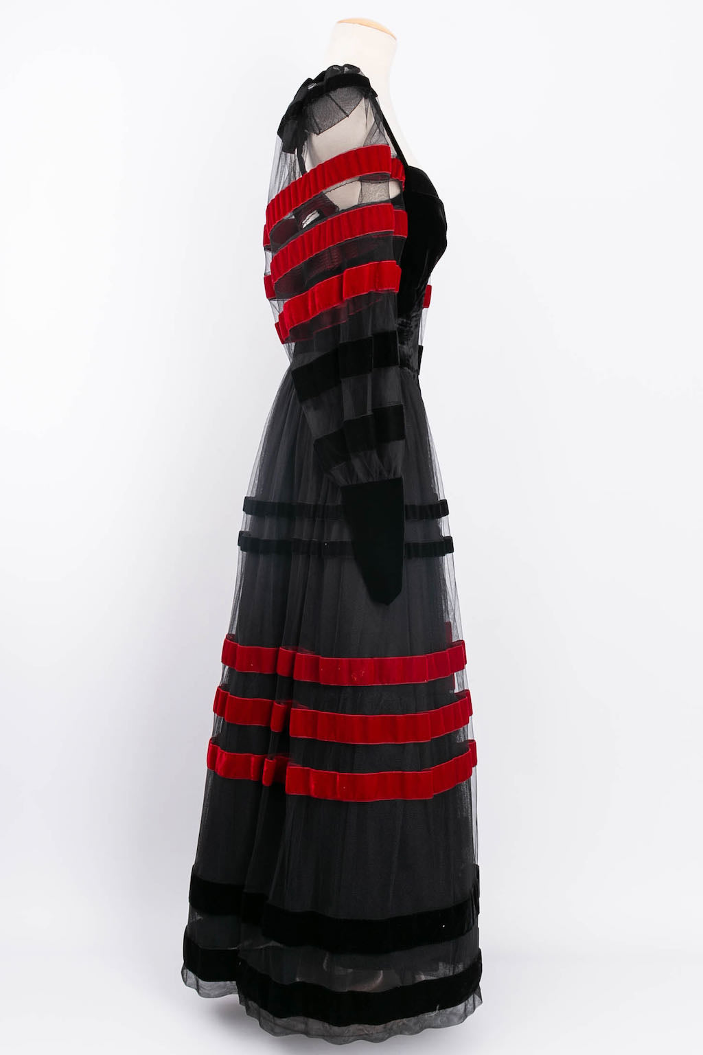 Robe en velours et tulle Loris Azzaro