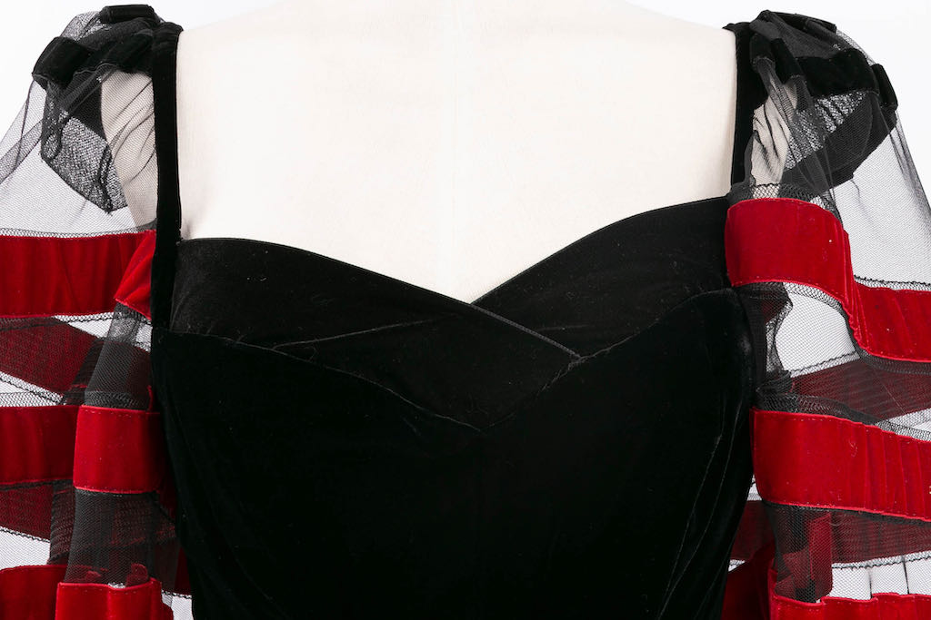 Robe en velours et tulle Loris Azzaro