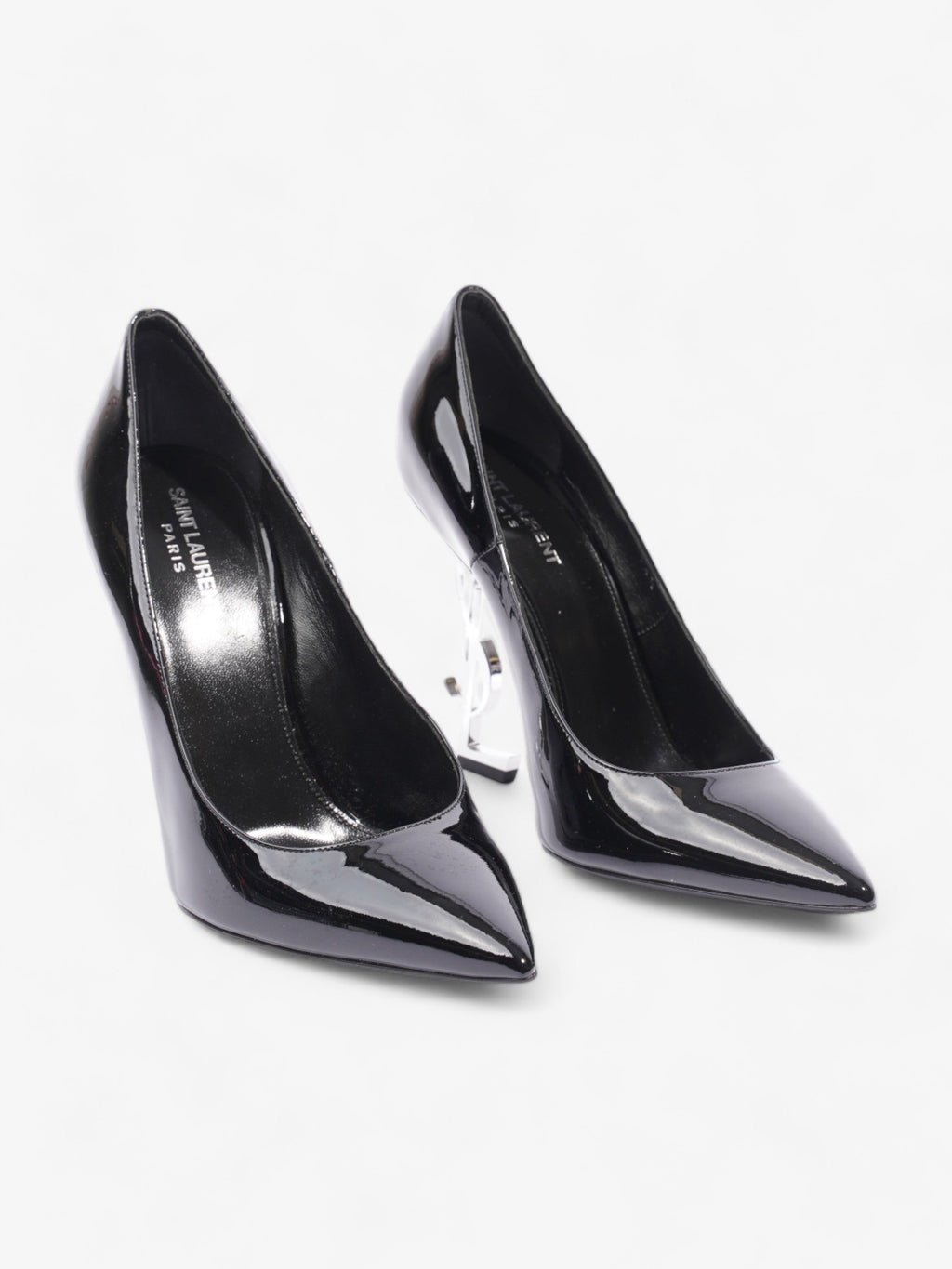 Saint Laurent Opyum Heels 110 Black Patent Leather EU 40.5 UK 7.5