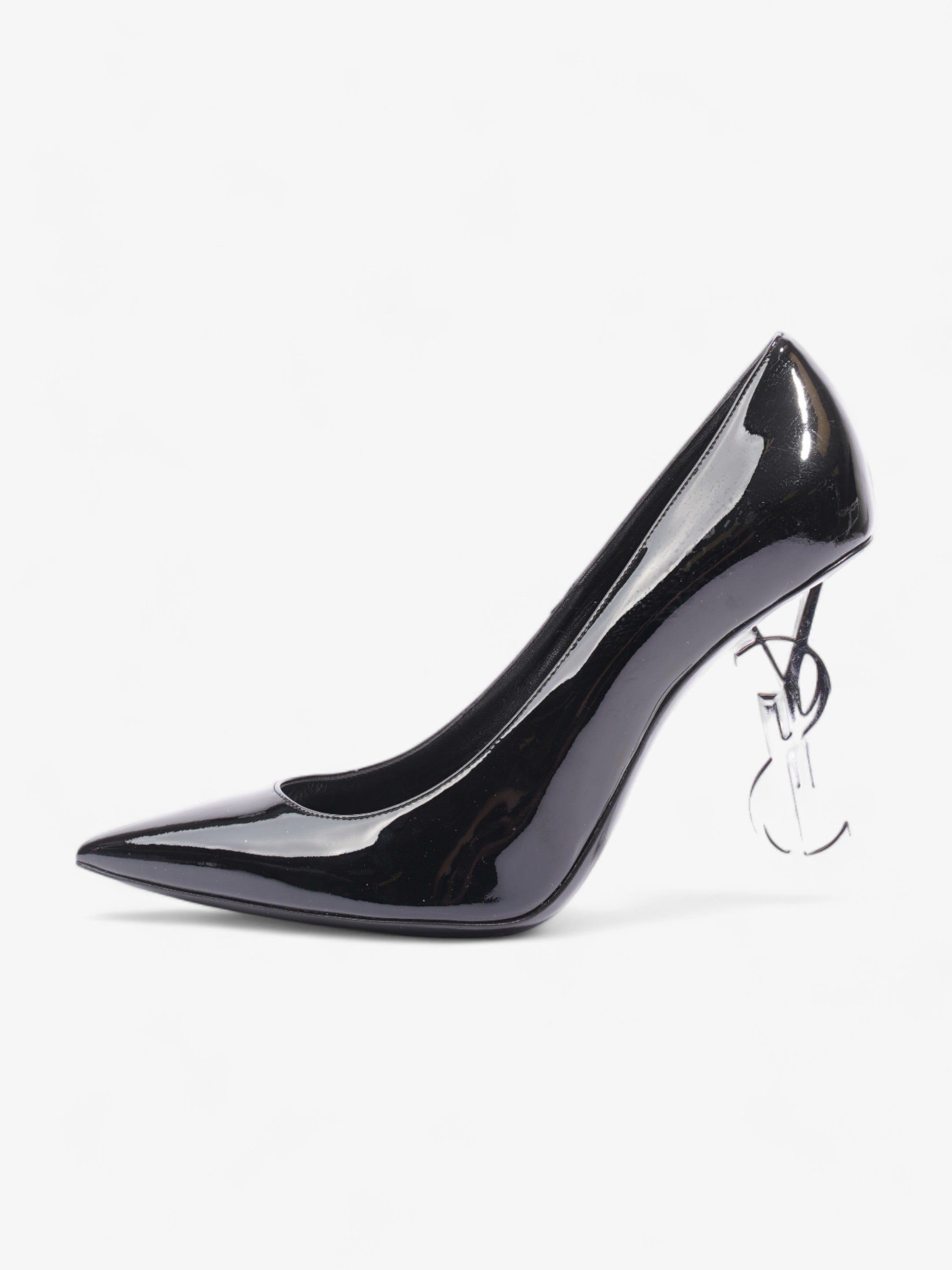 Saint Laurent Opyum Heels 110 Black Patent Leather EU 40.5 UK 7.5