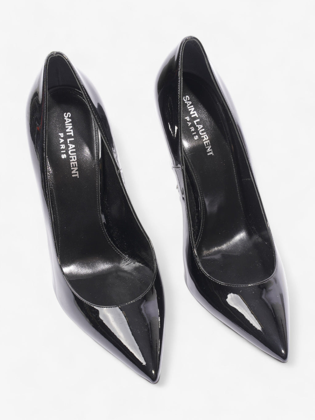 Saint Laurent Opyum Heels 110 Black Patent Leather EU 40.5 UK 7.5