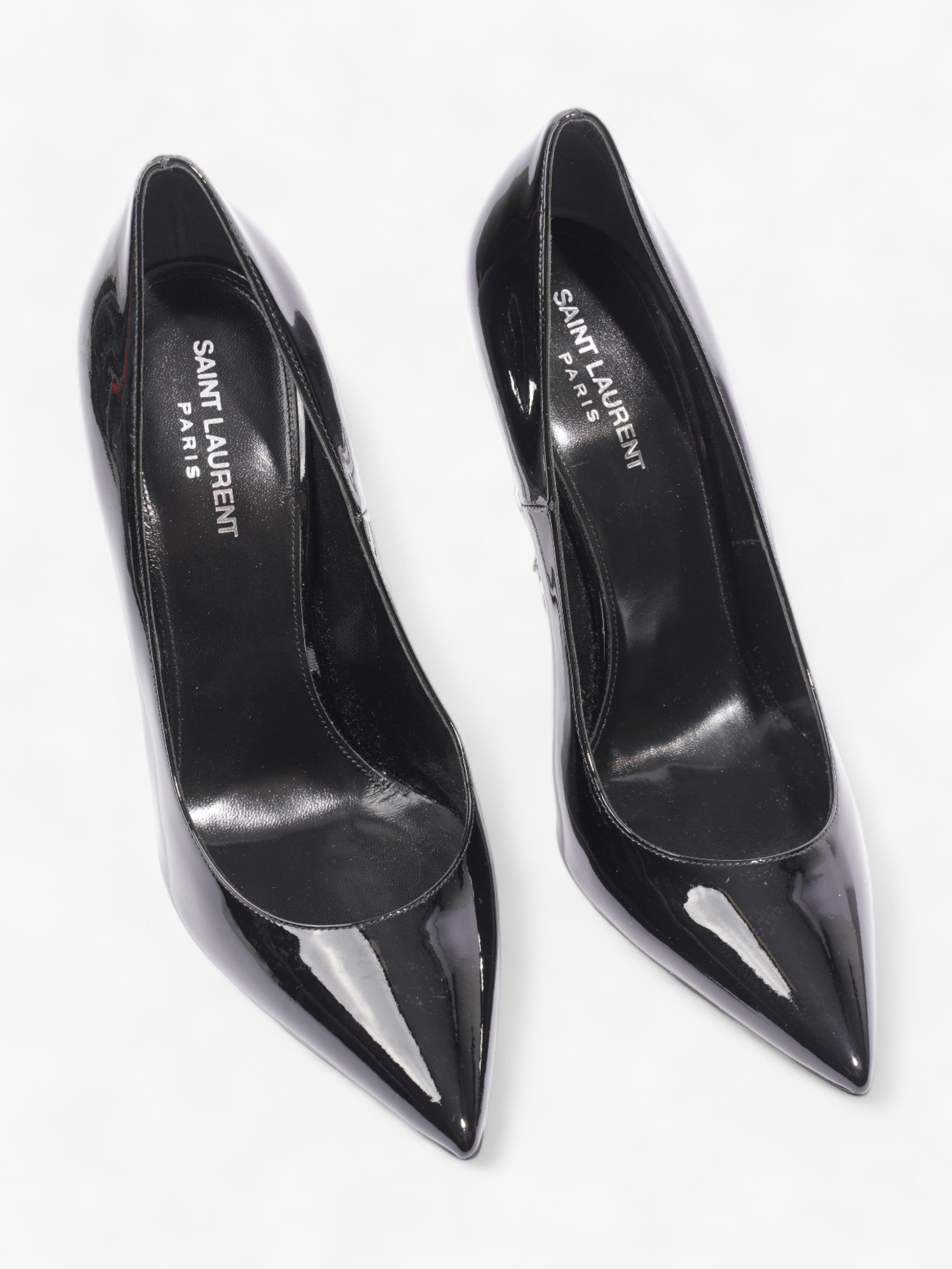 Saint Laurent Opyum Heels 110 Black Patent Leather EU 40.5 UK 7.5