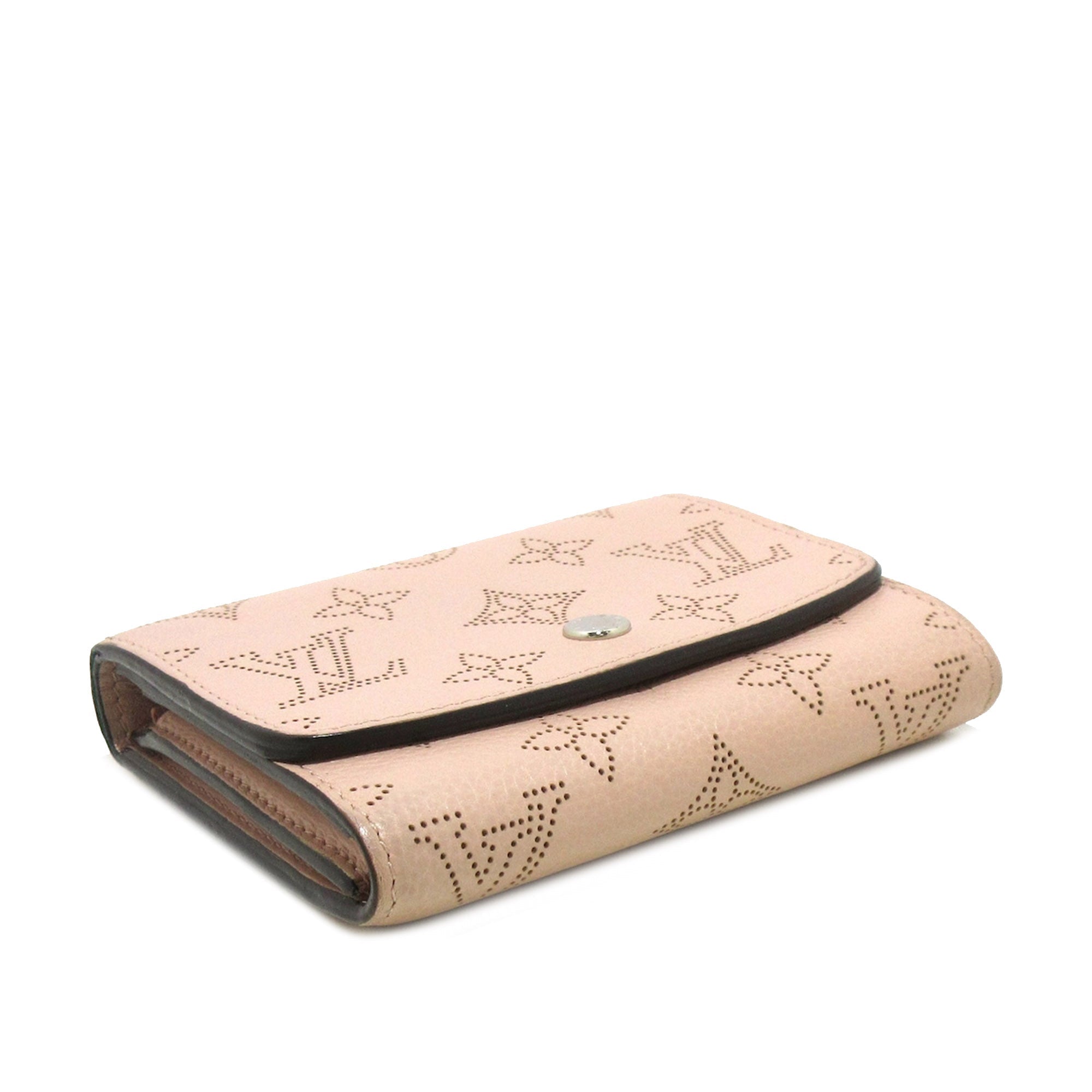 Pink Louis Vuitton Monogram Mahina Iris Compact Wallet