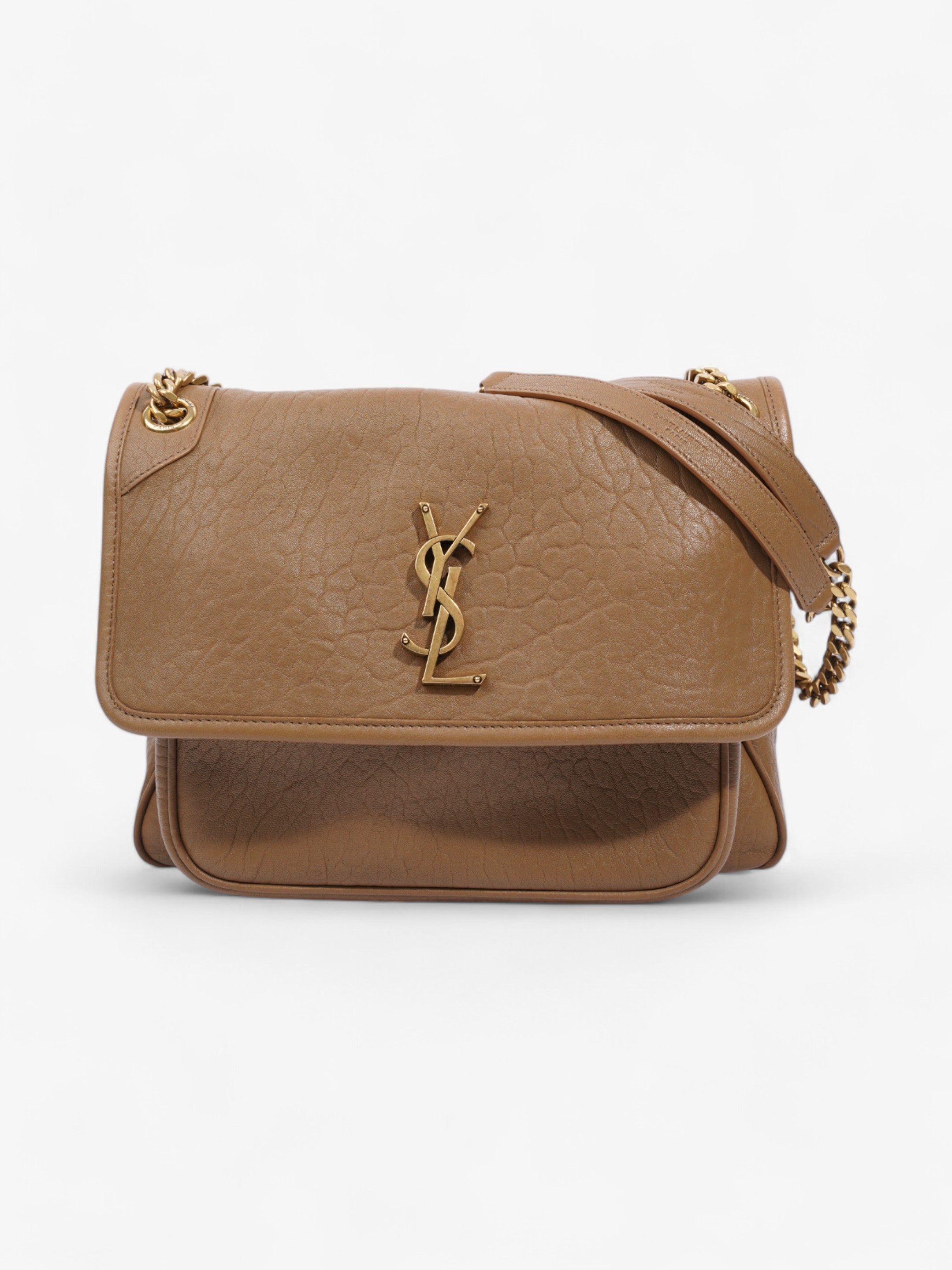 Saint Laurent Niki Dark Cork Lambskin Leather Medium