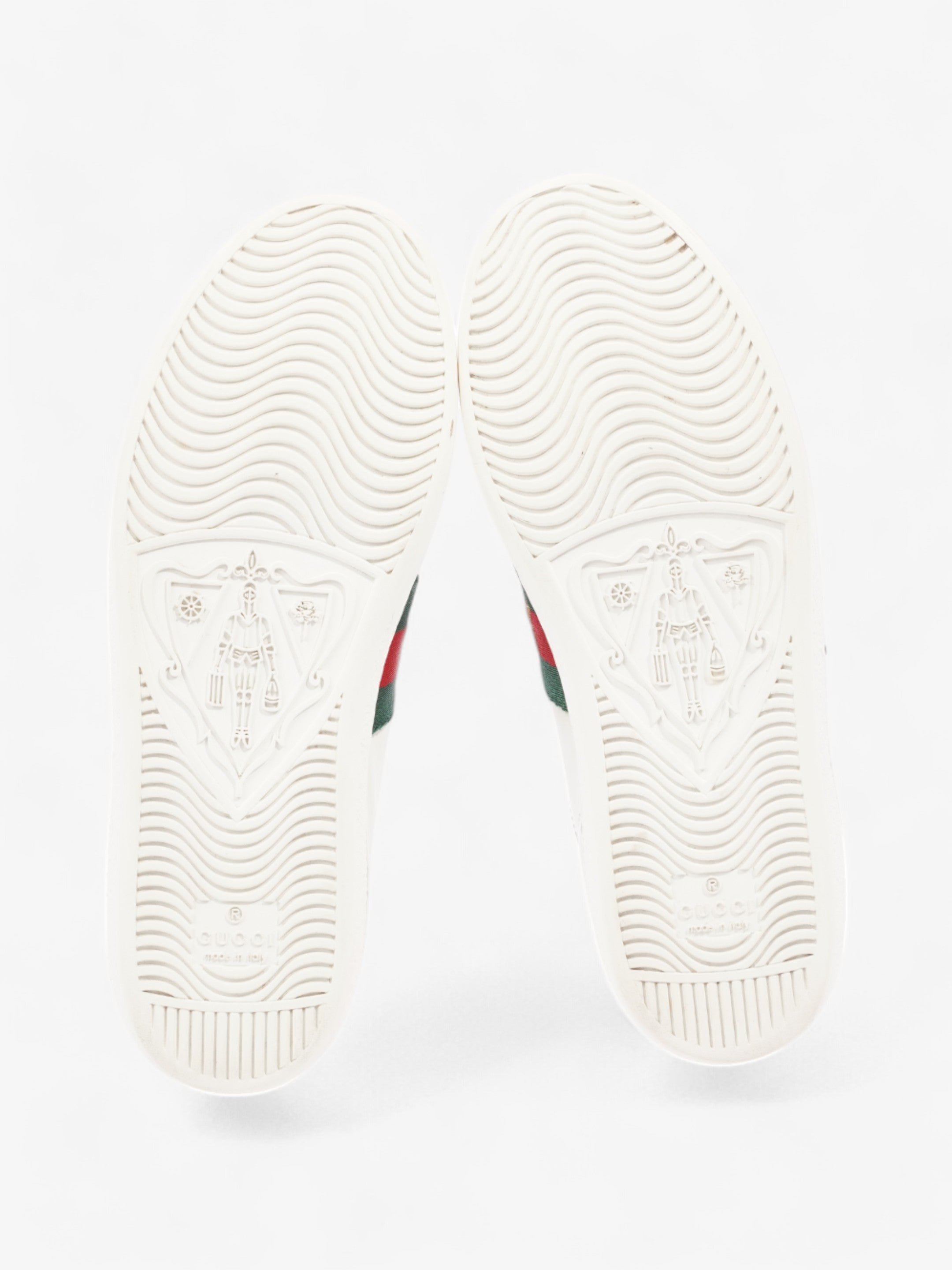 Gucci Ace Embroidered Sneakers  White  / Red / Green Leather EU 35.5 UK 2.5