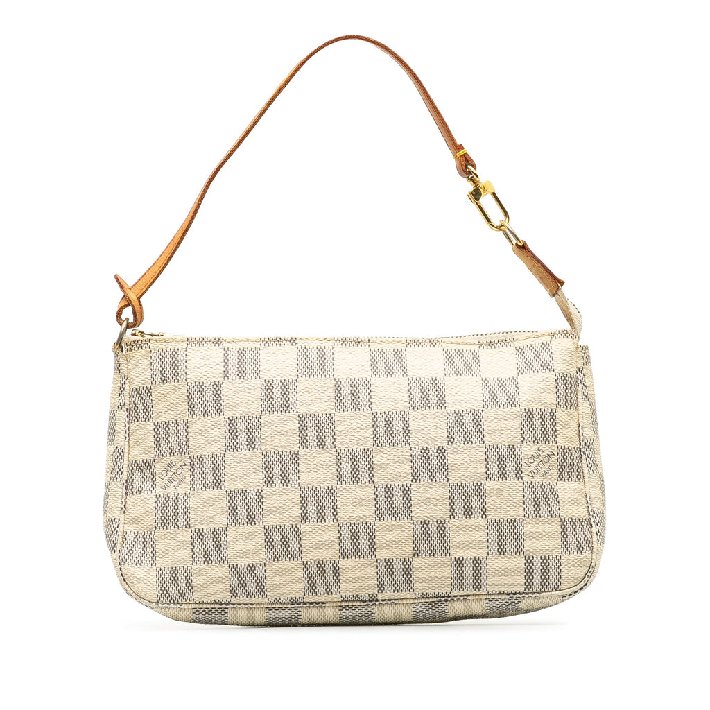 Beige Louis Vuitton Damier Azur Pochette Accessoires