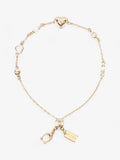 Coach Classic Crystal Pearl Slider Bracelet Gold Brass