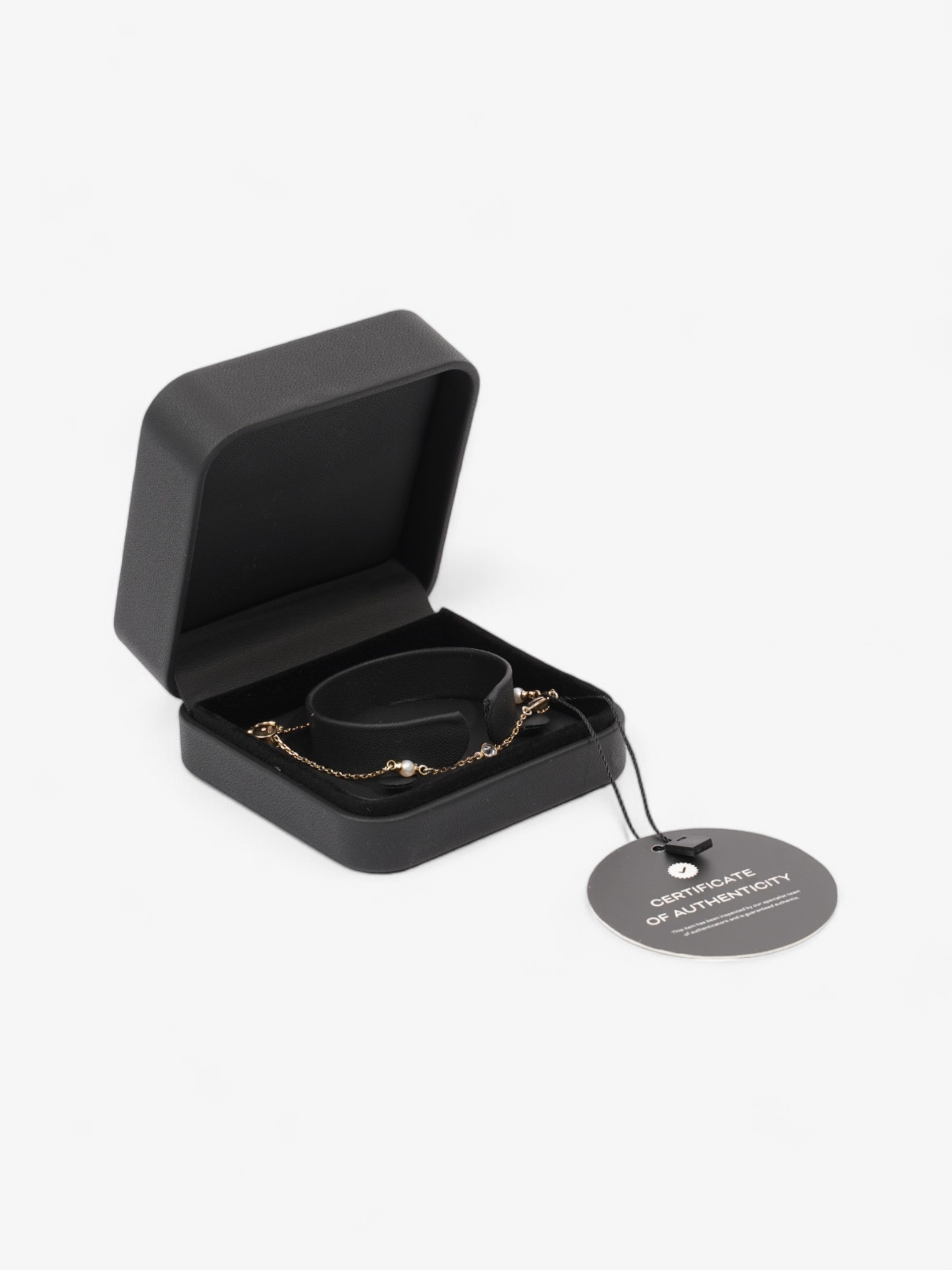 Coach Classic Crystal Pearl Slider Bracelet Gold Brass