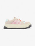 Gucci Screener Sneakers Pink / Beige / Teel Canvas EU 37 UK 4