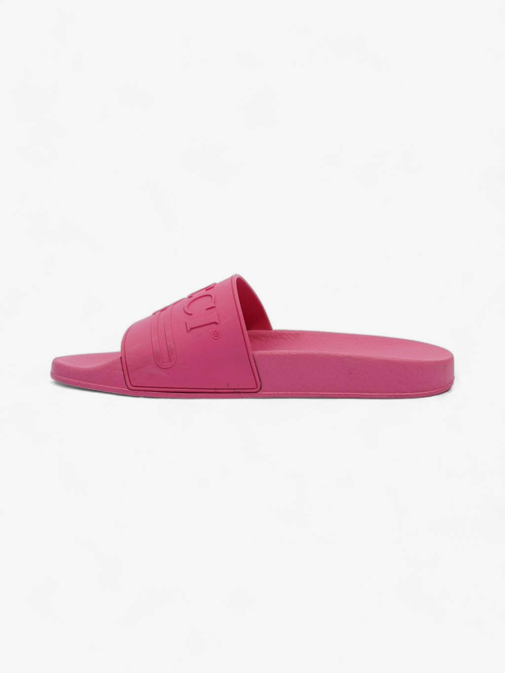 Gucci Logo Slider Fuschia Rubber EU 41 UK 8