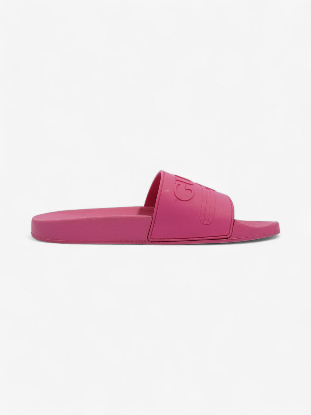 Gucci Logo Slider Fuschia Rubber EU 41 UK 8