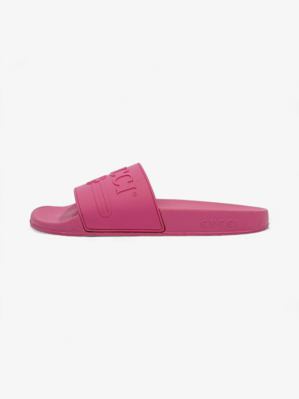 Gucci Logo Slider Fuschia Rubber EU 41 UK 8