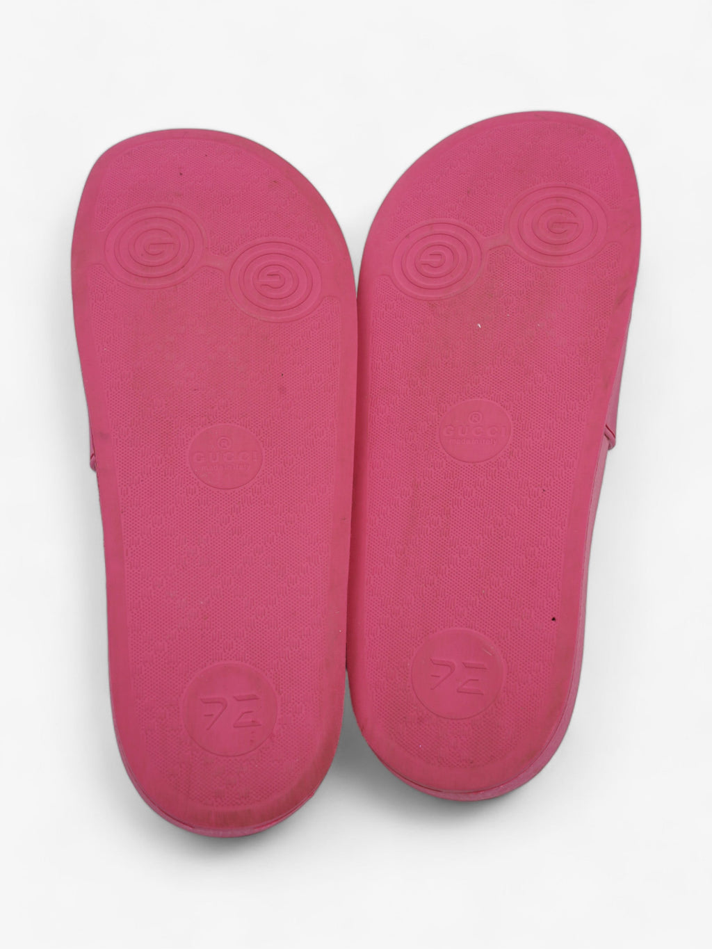 Gucci Logo Slider Fuschia Rubber EU 41 UK 8