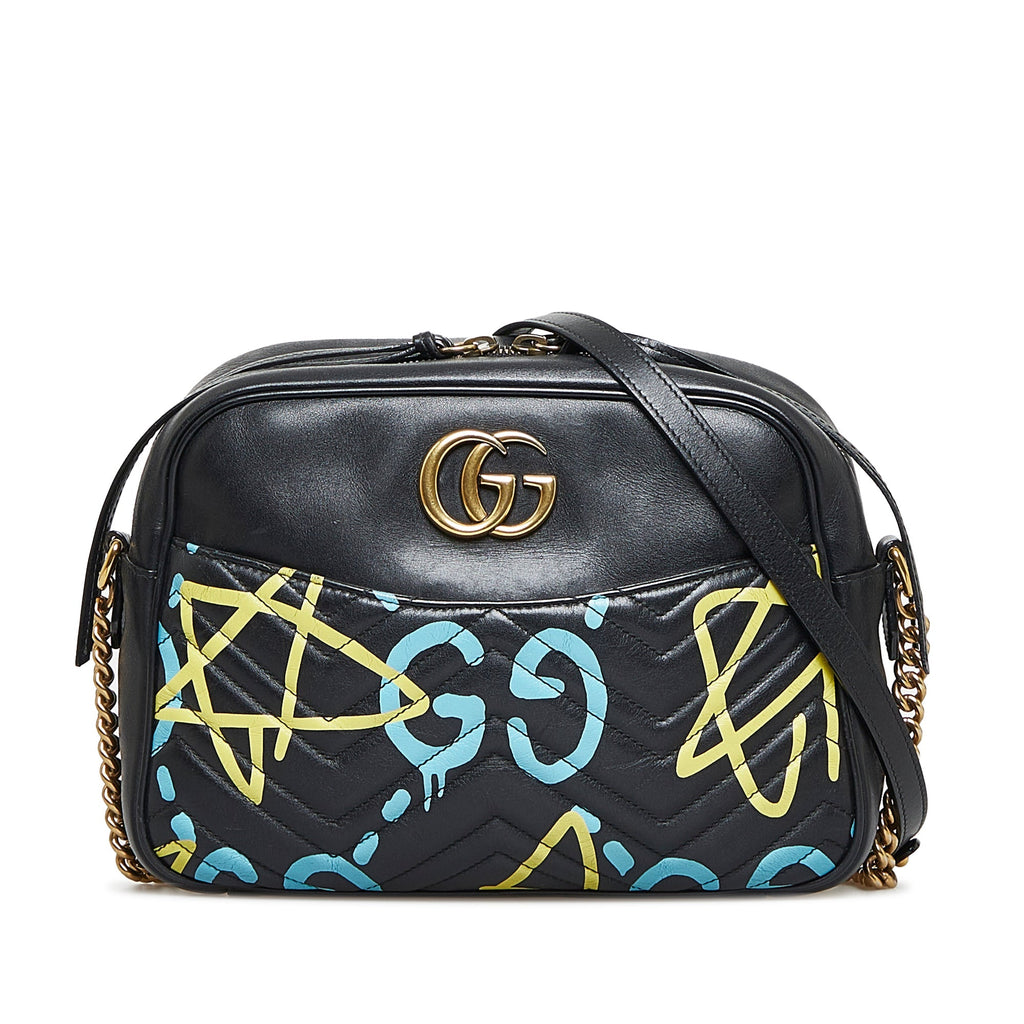 Gucci GG Marmont Ghost Black Printed Leather