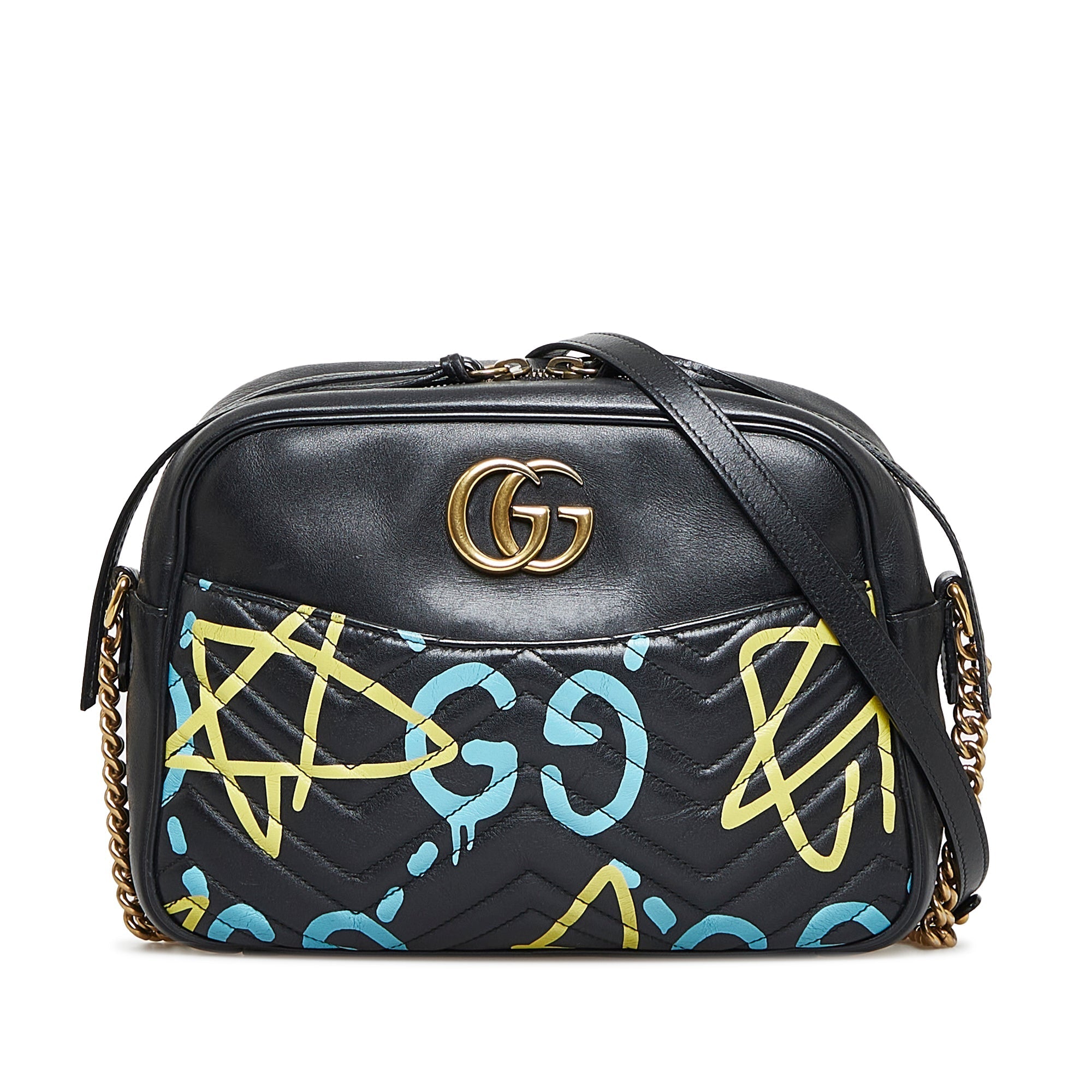 Gucci GG Marmont Ghost Black Printed Leather
