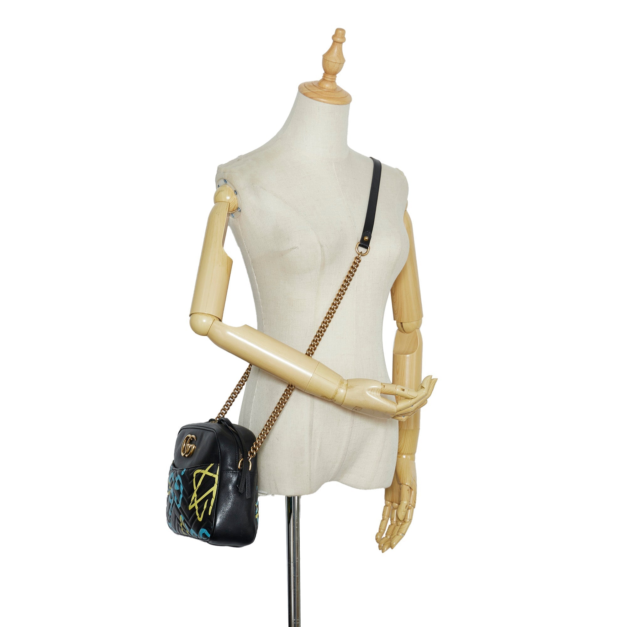 Gucci GG Marmont Ghost Black Printed Leather