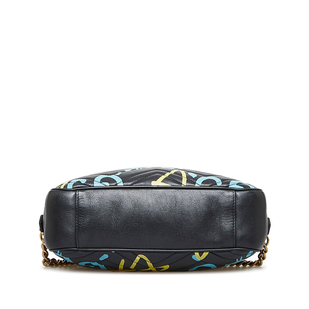 Gucci GG Marmont Ghost Black Printed Leather