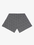 Fendi Logo Pattern Scarf Black / Grey Wool
