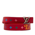 Red Louis Vuitton Monogram New Wave Belt