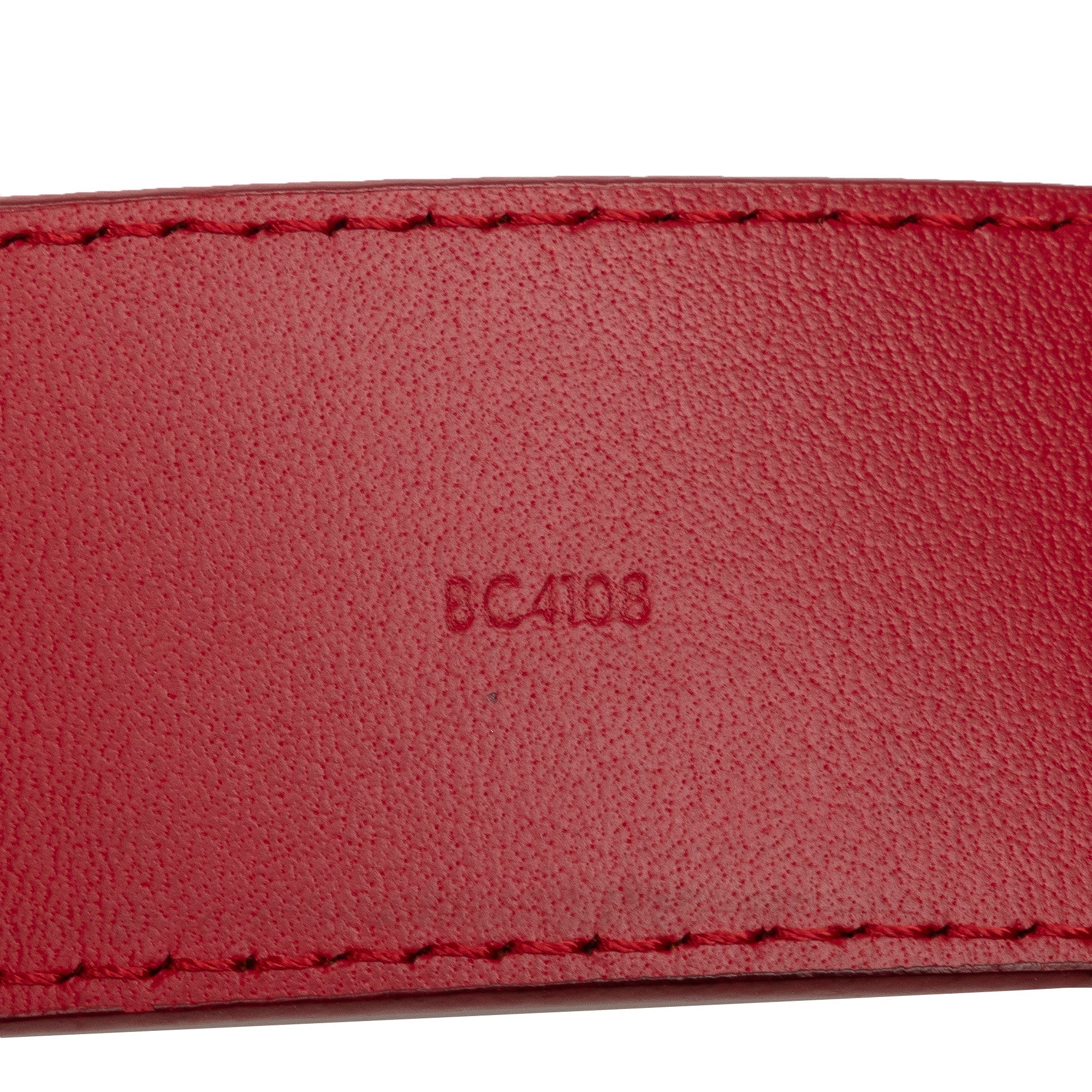 Red Louis Vuitton Monogram New Wave Belt