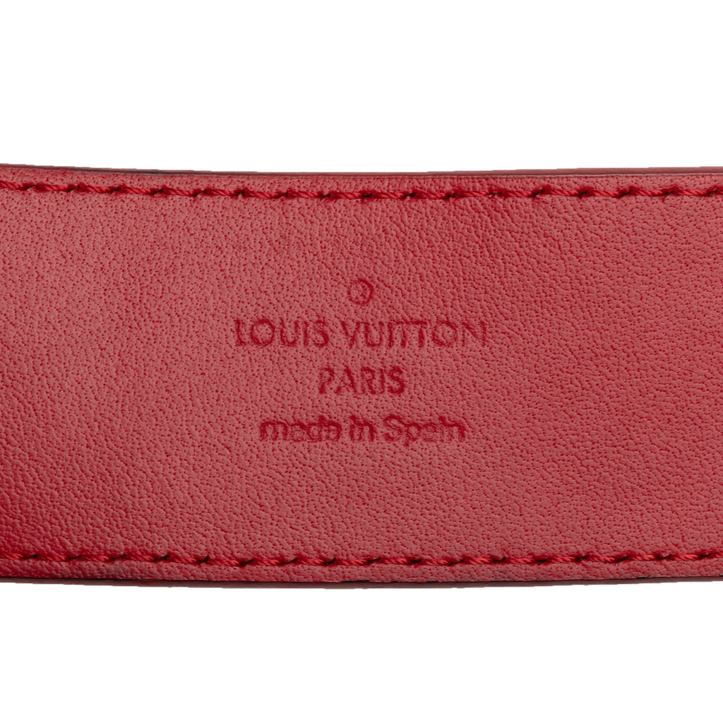 Red Louis Vuitton Monogram New Wave Belt