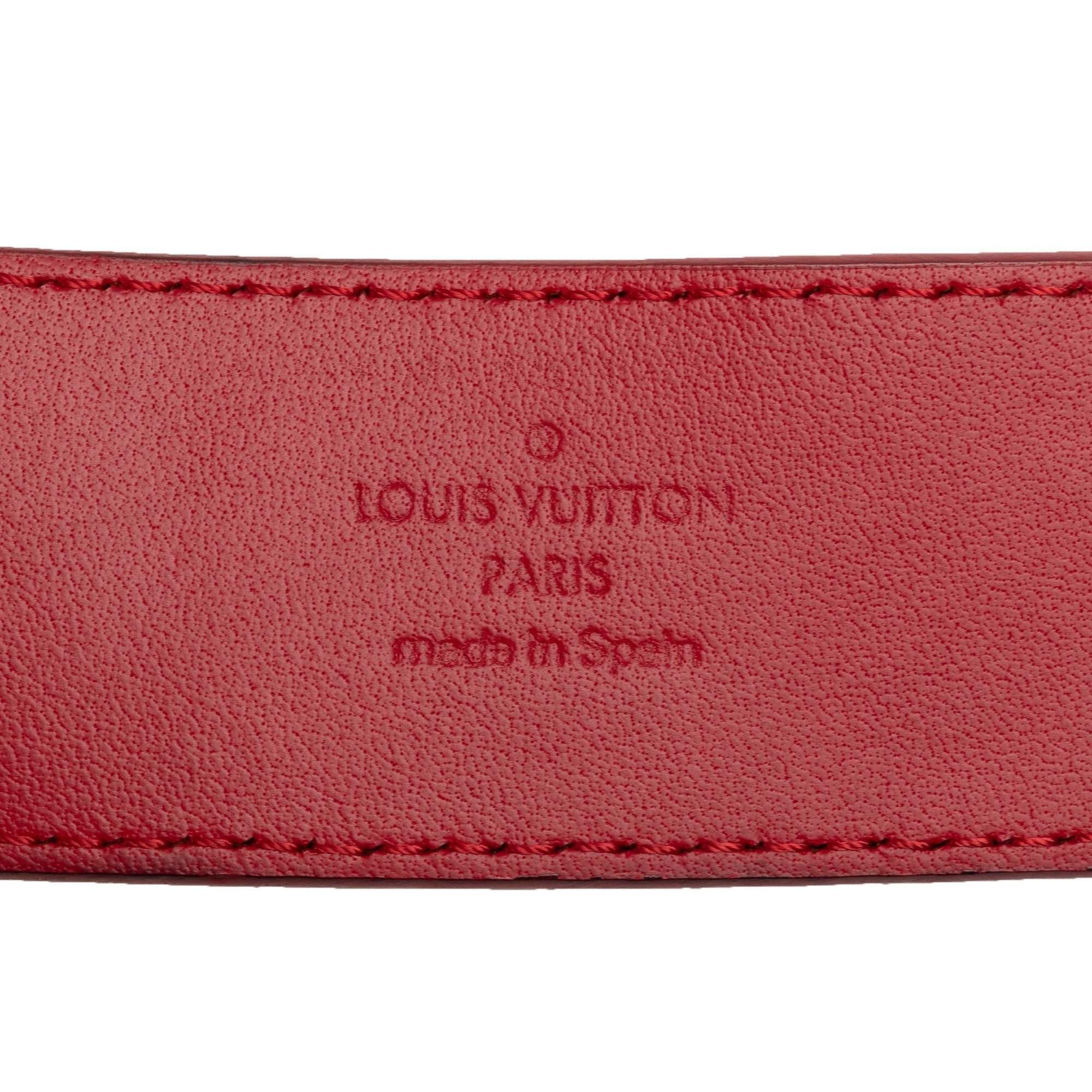Red Louis Vuitton Monogram New Wave Belt