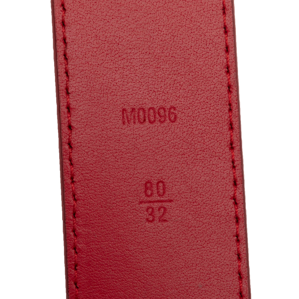 Red Louis Vuitton Monogram New Wave Belt