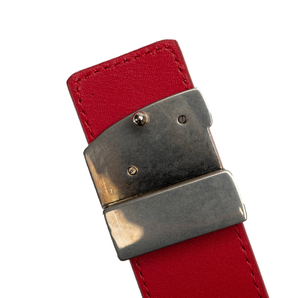 Red Louis Vuitton Monogram New Wave Belt