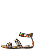 Valentino Black & Multicolor 'Primitive' Sandals 40
