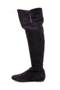 Valentino Black Suede Round-Toe Boots SZ 39.5