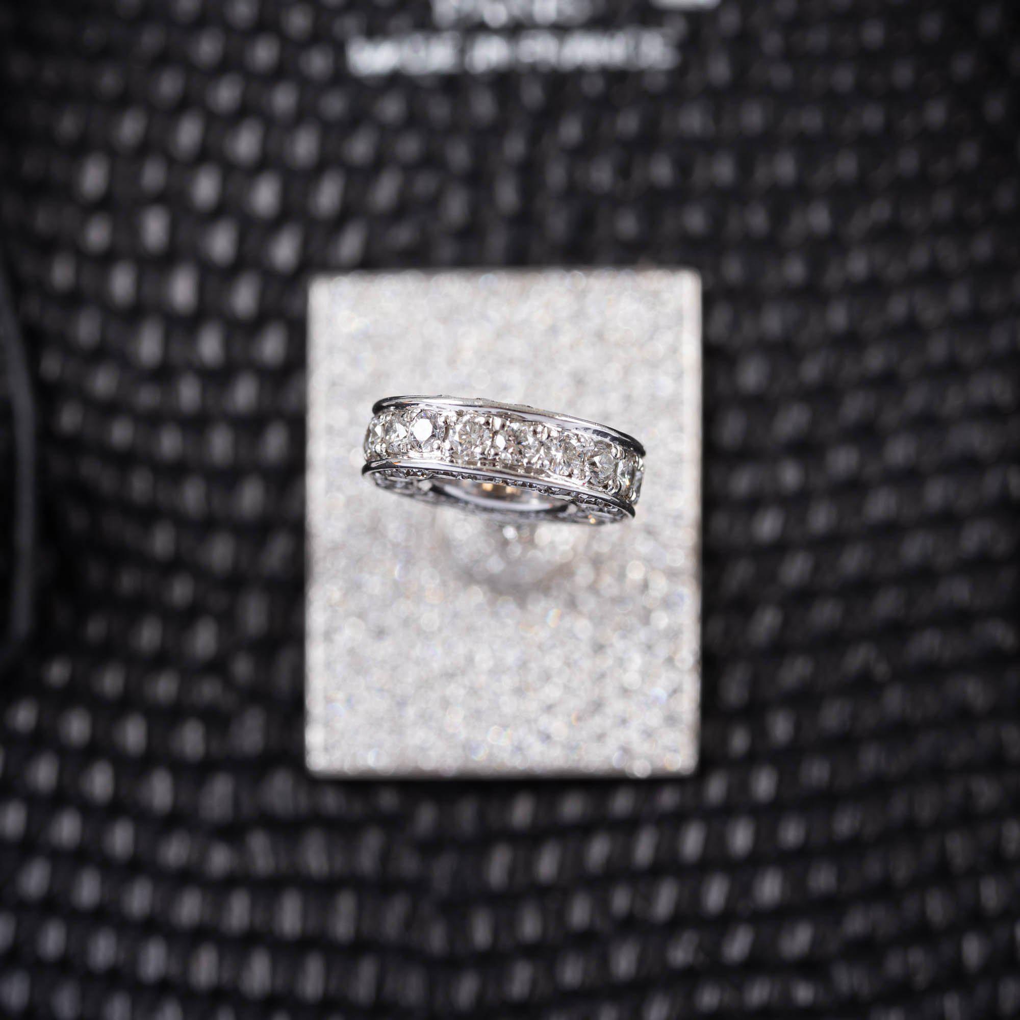 Vintage HermÃƒÆ’Ã‚Â¨s Birkin 25 Black Salvator Lizard With Jacob & Co. White Gold & Diamond Hardware - 2009, Square M