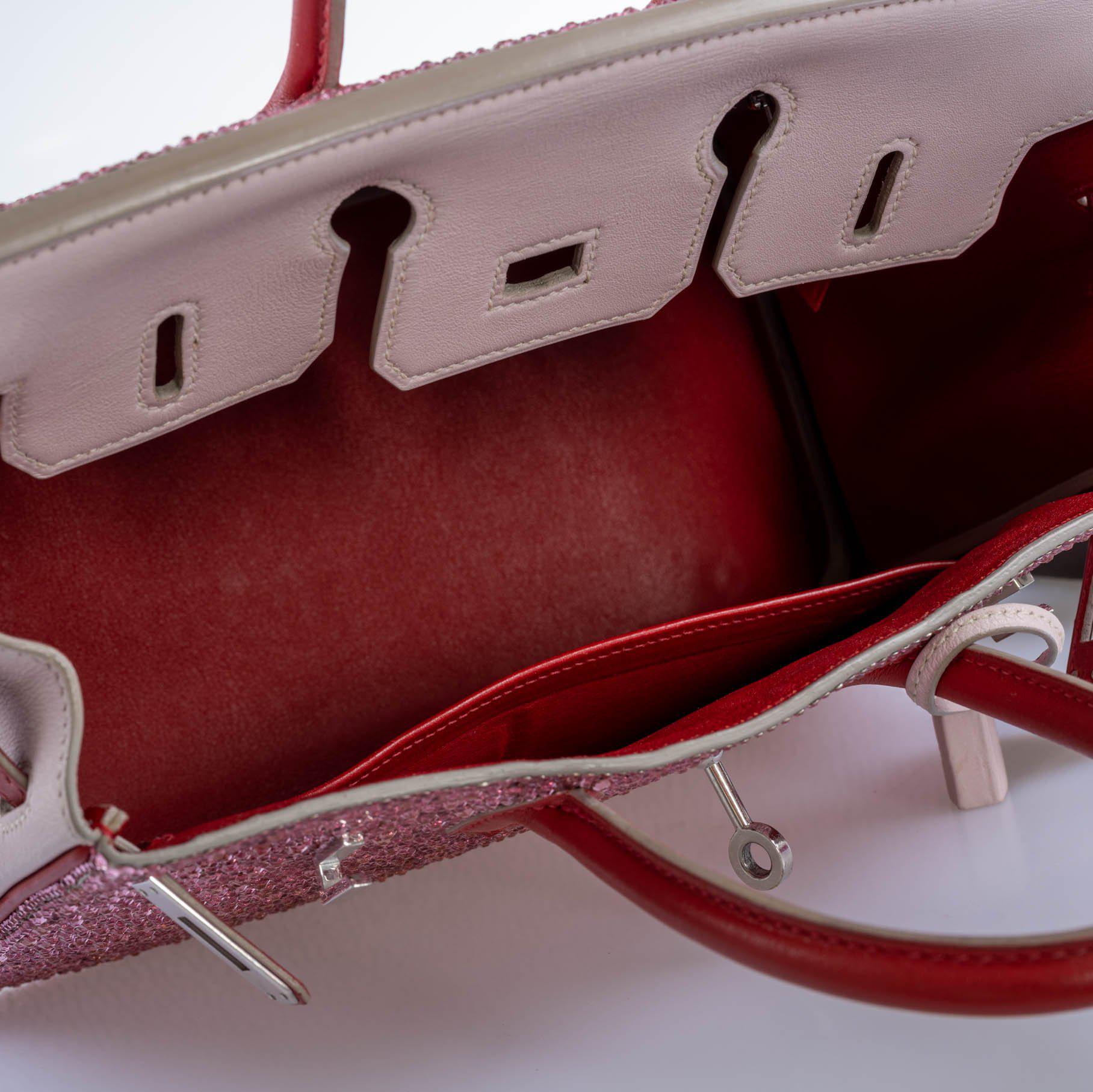Vintage HermÃƒÆ’Ã‚Â¨s Birkin 25 ÃƒÂ¢Ã¢â€šÂ¬Ã‹Å“Pink PrincessÃƒÂ¢Ã¢â€šÂ¬Ã¢â€žÂ¢ HSS Rose Dragee & Rouge Tomate Swift with Palladium Hardware
