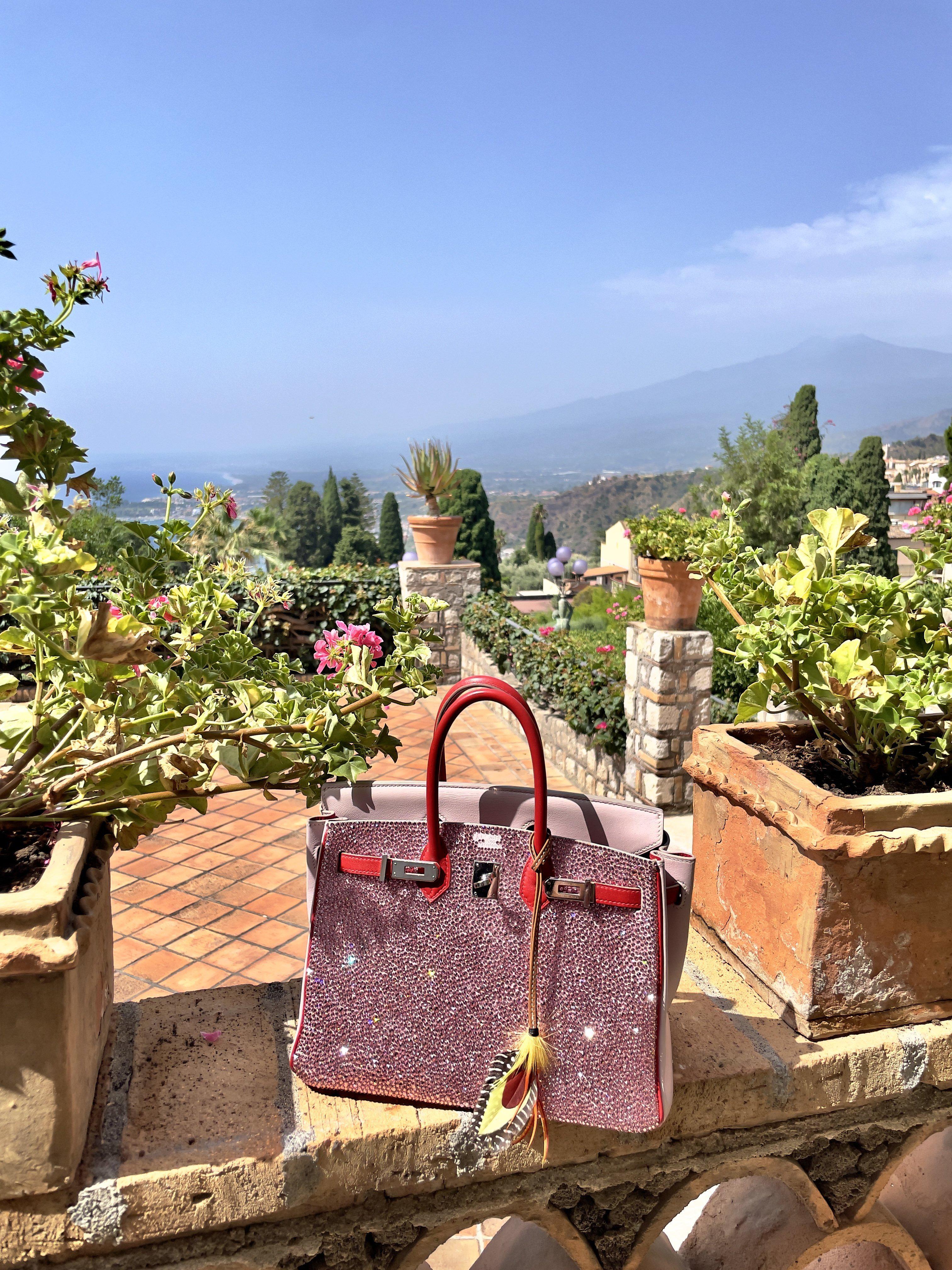 Vintage HermÃƒÆ’Ã‚Â¨s Birkin 25 ÃƒÂ¢Ã¢â€šÂ¬Ã‹Å“Pink PrincessÃƒÂ¢Ã¢â€šÂ¬Ã¢â€žÂ¢ HSS Rose Dragee & Rouge Tomate Swift with Palladium Hardware