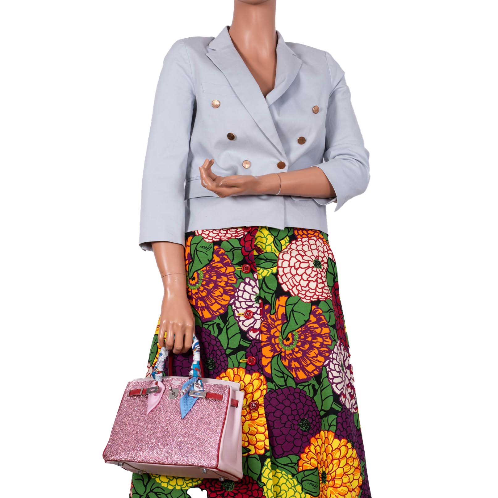 Vintage HermÃƒÆ’Ã‚Â¨s Birkin 25 ÃƒÂ¢Ã¢â€šÂ¬Ã‹Å“Pink PrincessÃƒÂ¢Ã¢â€šÂ¬Ã¢â€žÂ¢ HSS Rose Dragee & Rouge Tomate Swift with Palladium Hardware