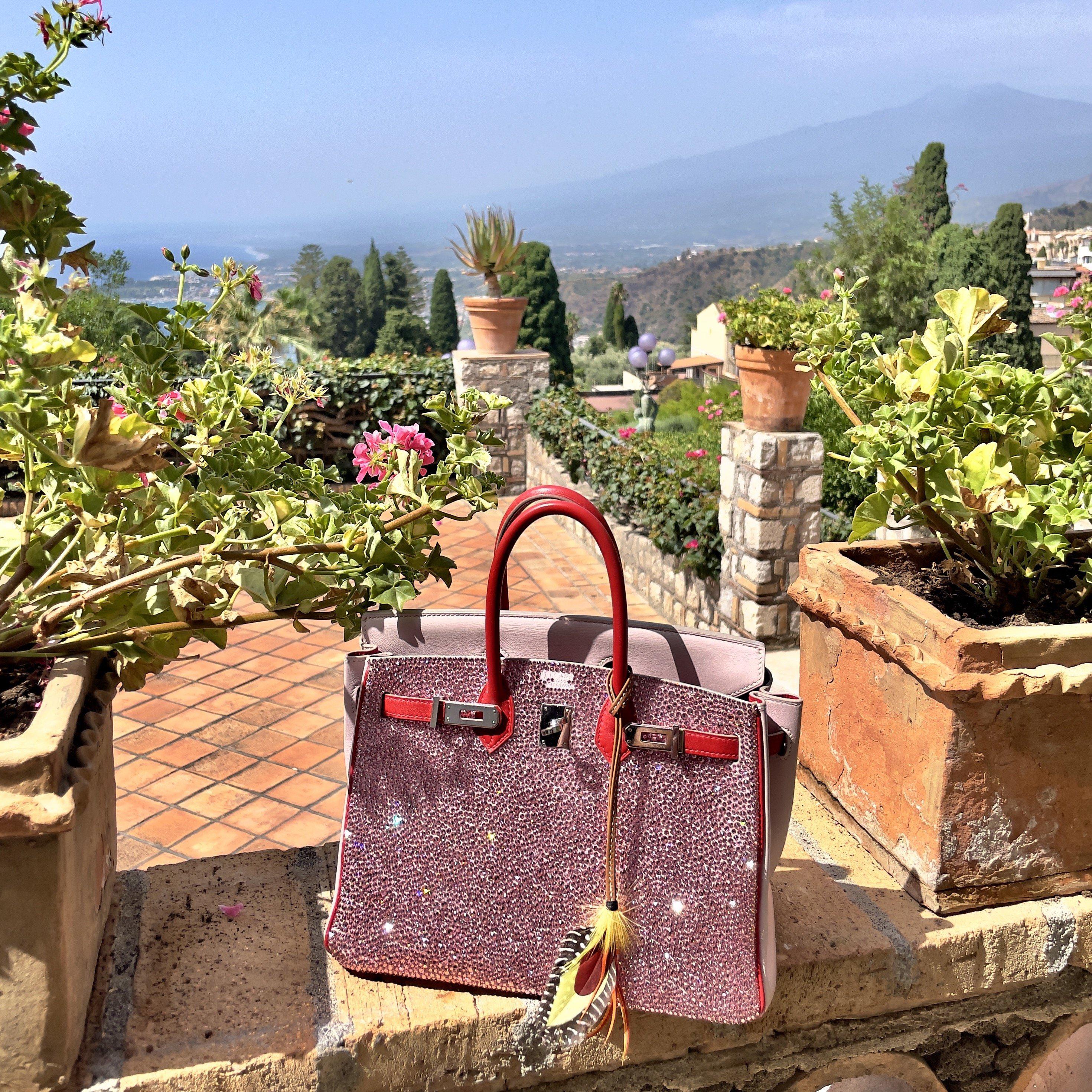Vintage HermÃƒÆ’Ã‚Â¨s Birkin 25 ÃƒÂ¢Ã¢â€šÂ¬Ã‹Å“Pink PrincessÃƒÂ¢Ã¢â€šÂ¬Ã¢â€žÂ¢ HSS Rose Dragee & Rouge Tomate Swift with Palladium Hardware