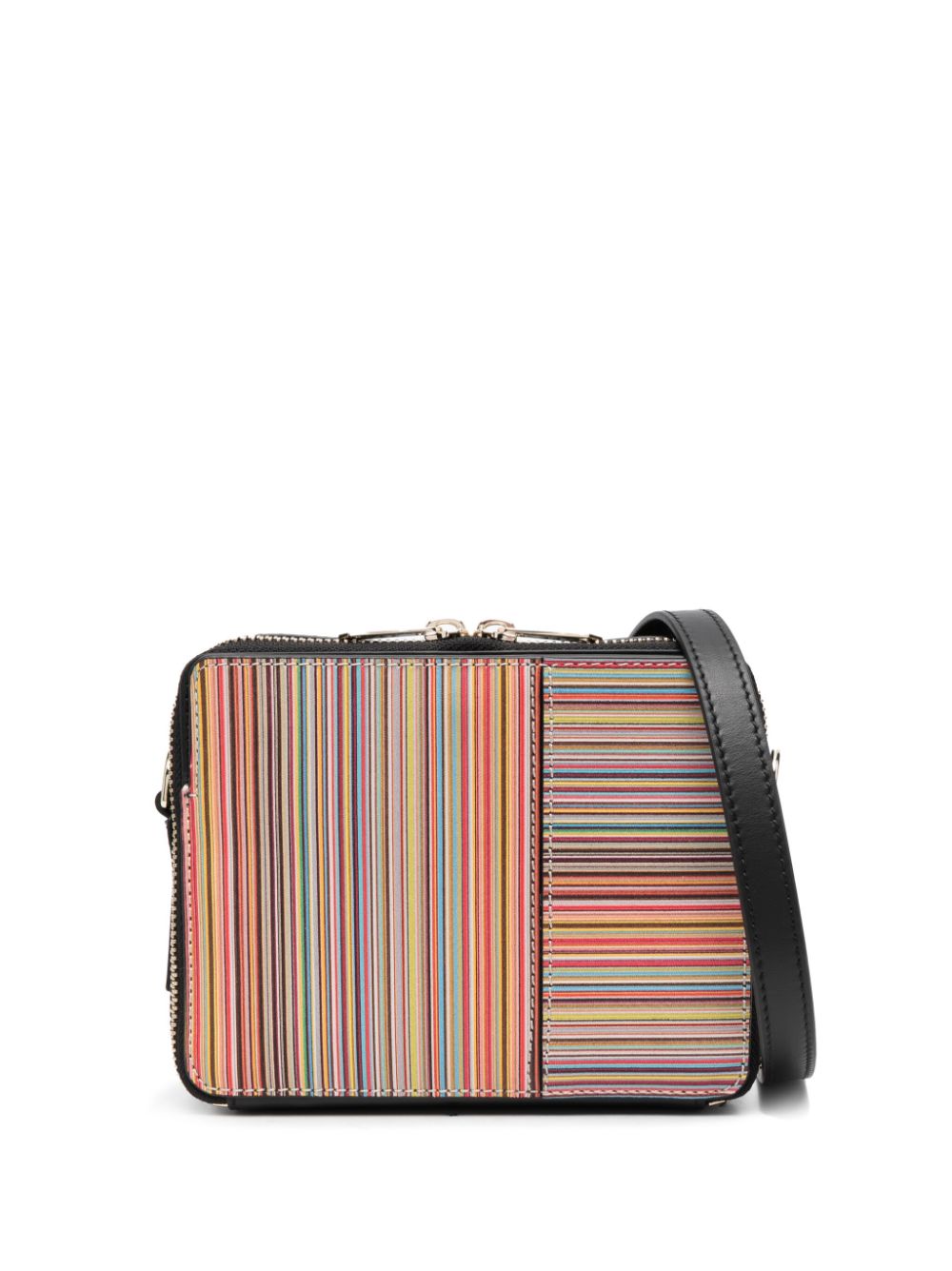 SIGNATURE STRIPE LEATHER CAMERA BAG