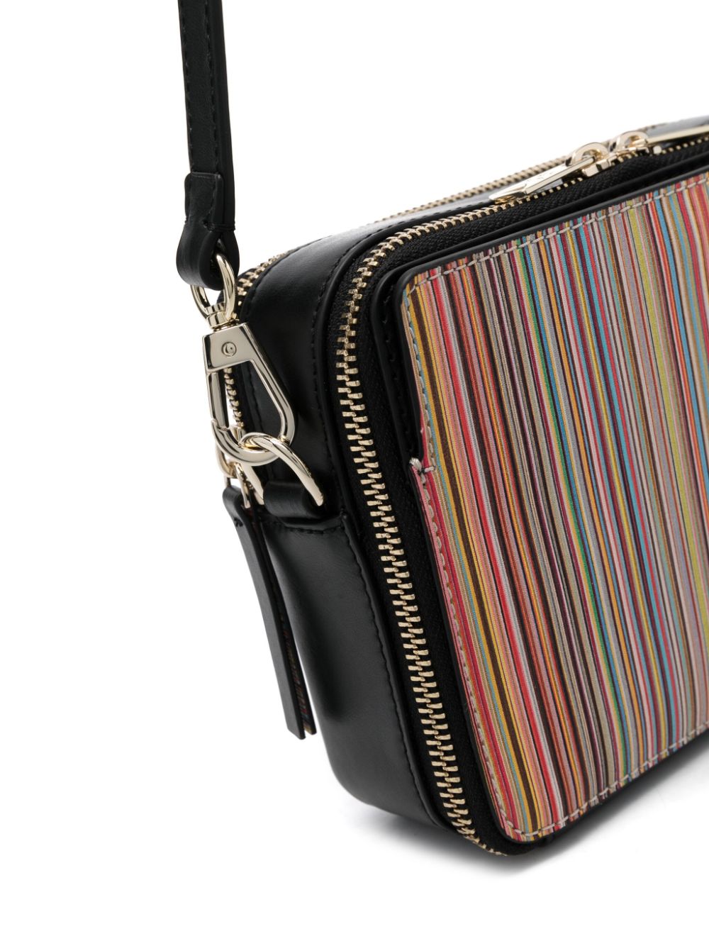 SIGNATURE STRIPE LEATHER CAMERA BAG