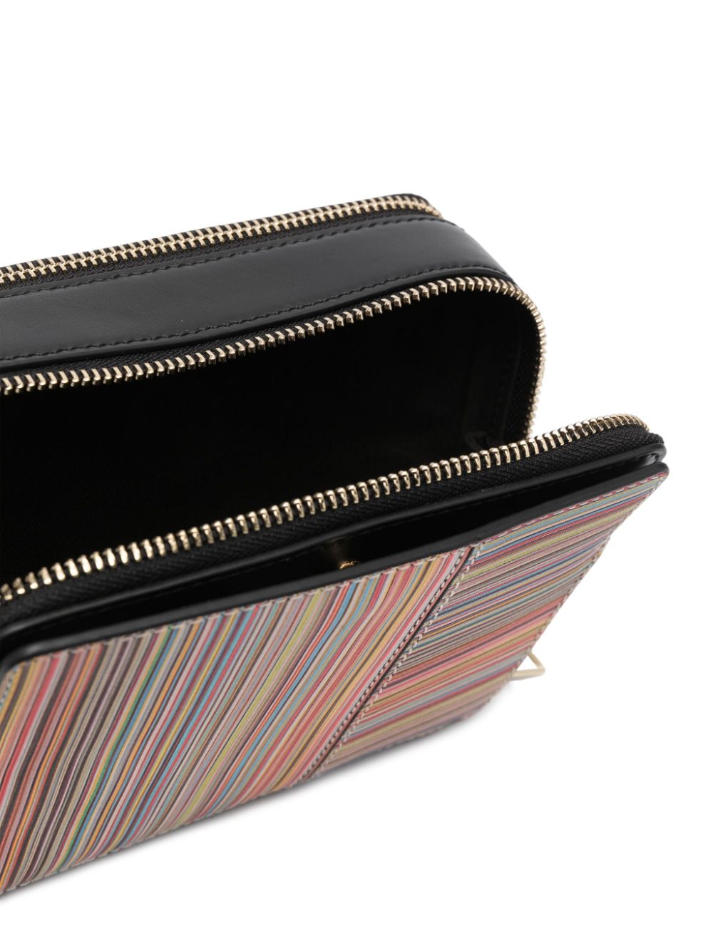 SIGNATURE STRIPE LEATHER CAMERA BAG