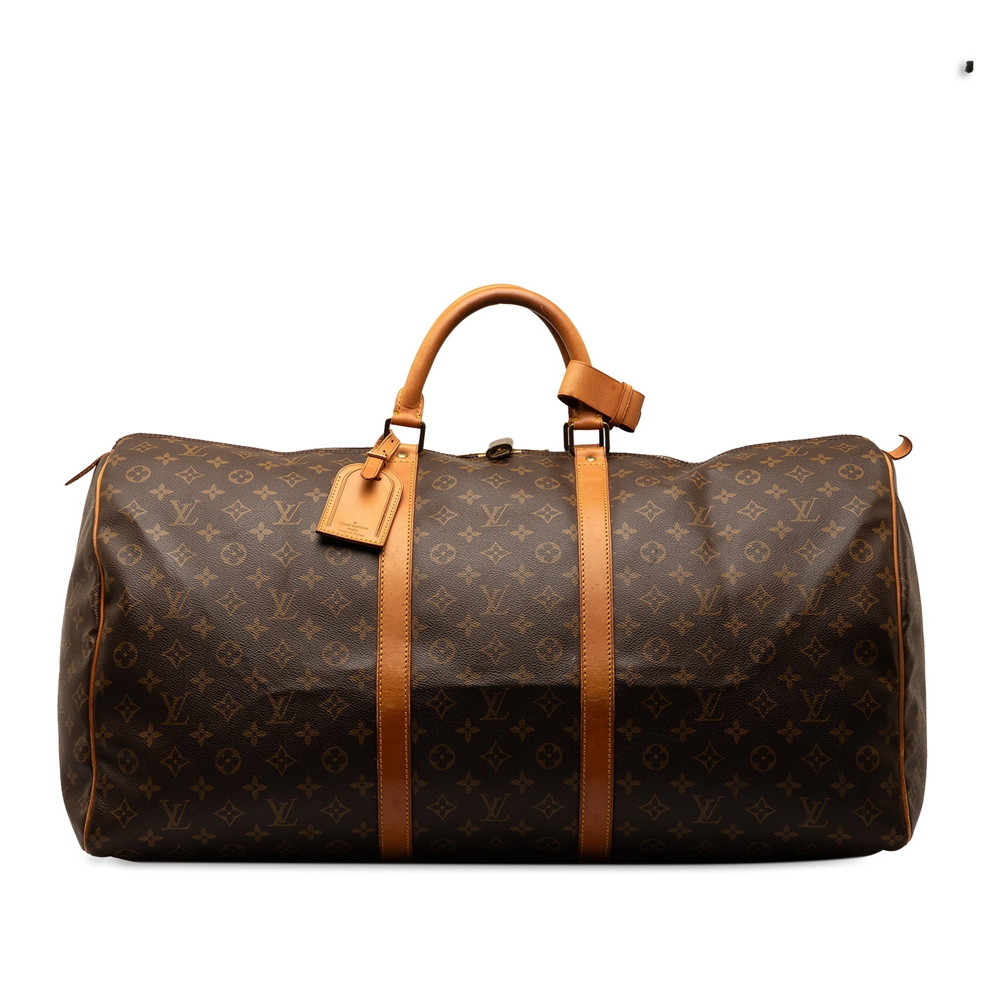 Brown Louis Vuitton Monogram Keepall 60 Travel Bag