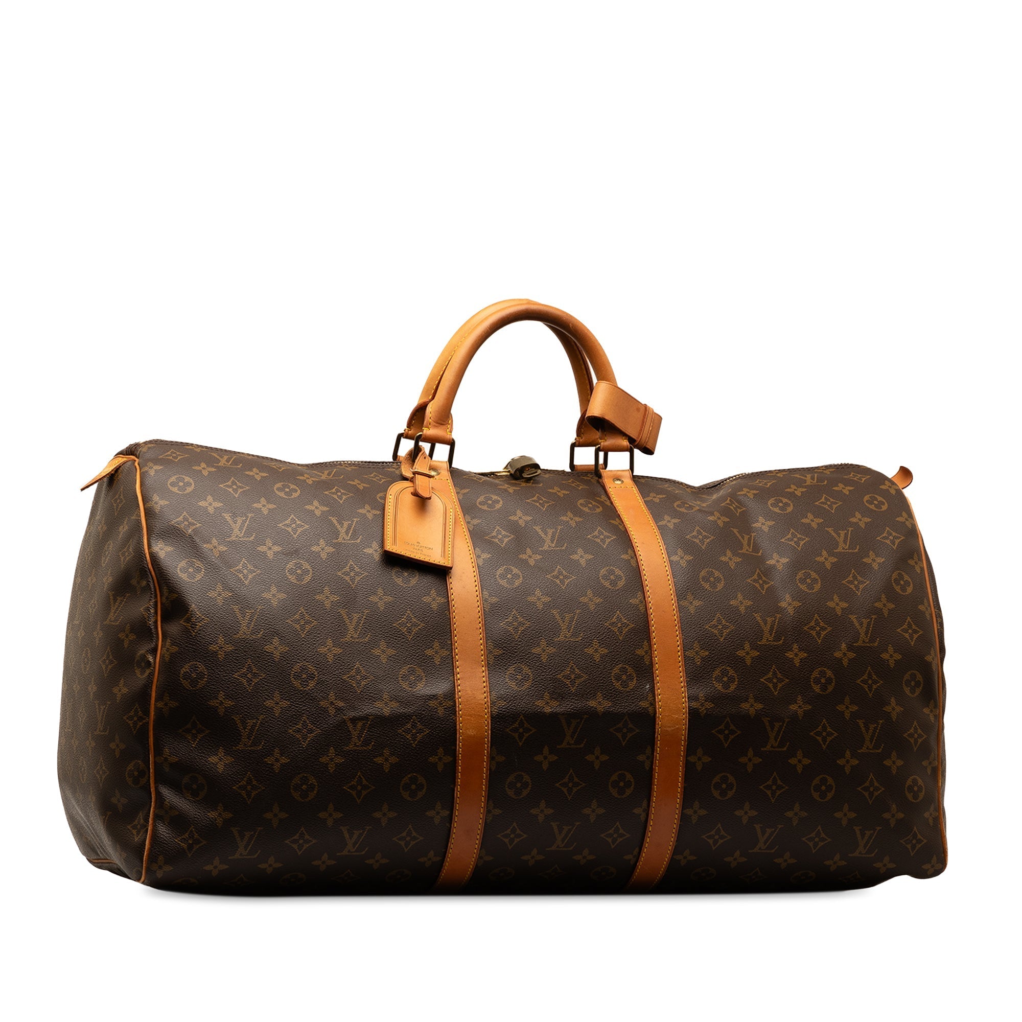 Brown Louis Vuitton Monogram Keepall 60 Travel Bag
